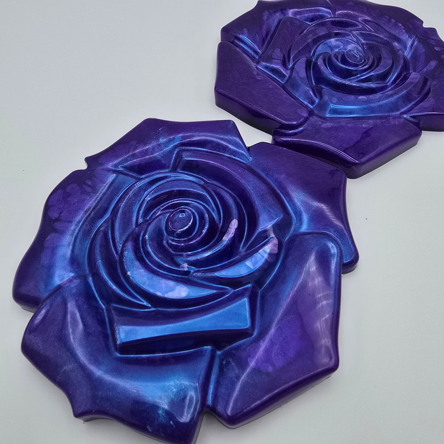Purple Pearl Rose Coasters