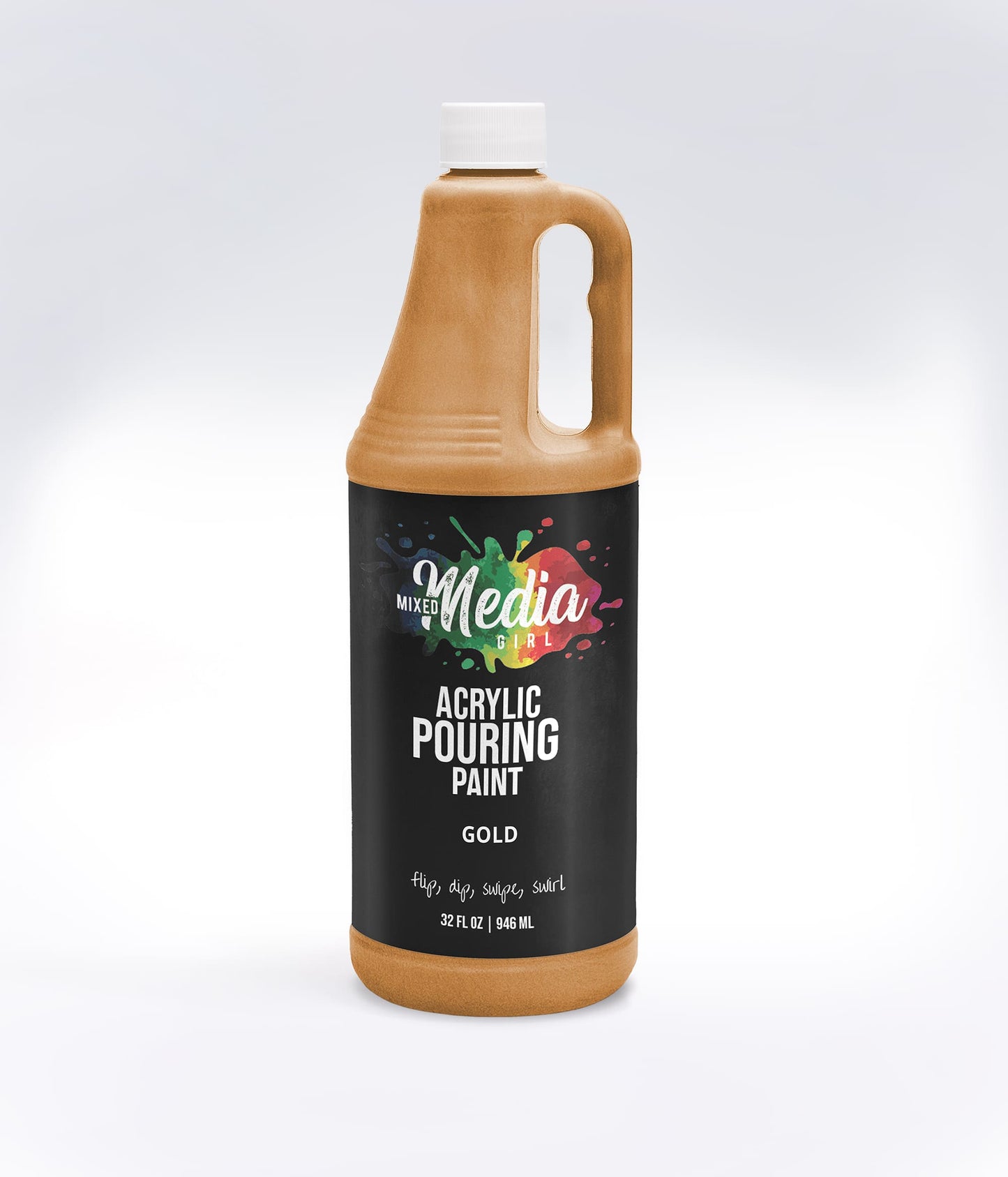 32oz Mixed Media Girl Pouring Paint Bottles