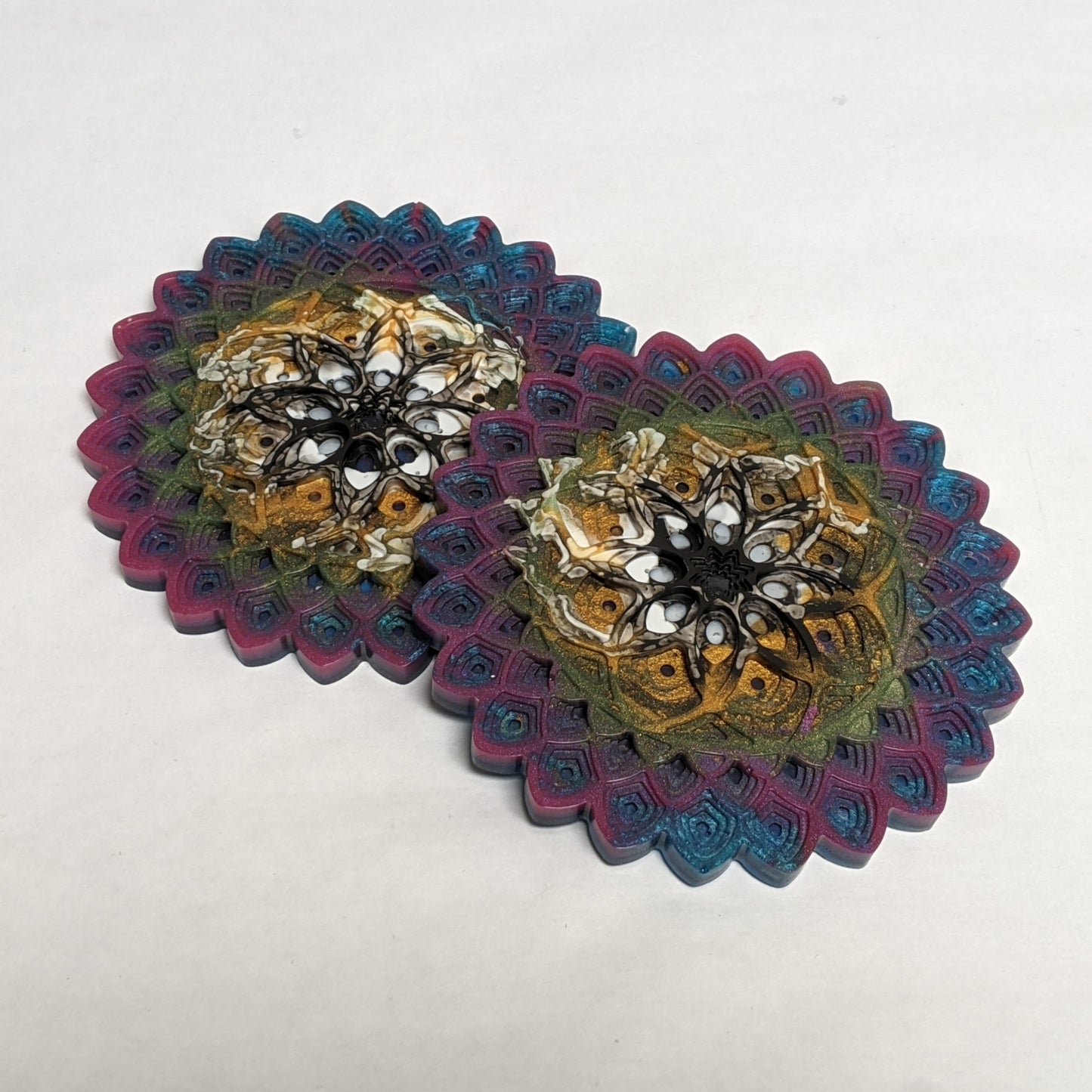 Textured Mandala Silicone Coaster Molds (style #1) - Set of 4 PRE-ORDER