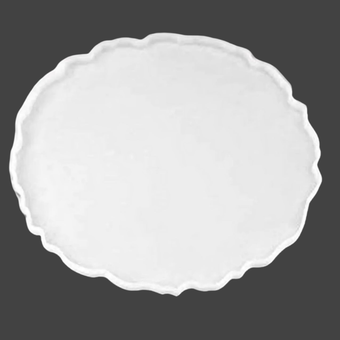 13" Round Silicone Tray Mold with Agate Edges