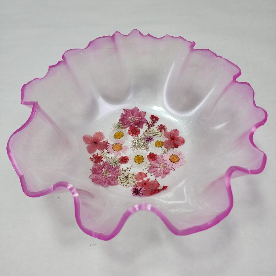 13" Round Silicone Tray Mold with Agate Edges