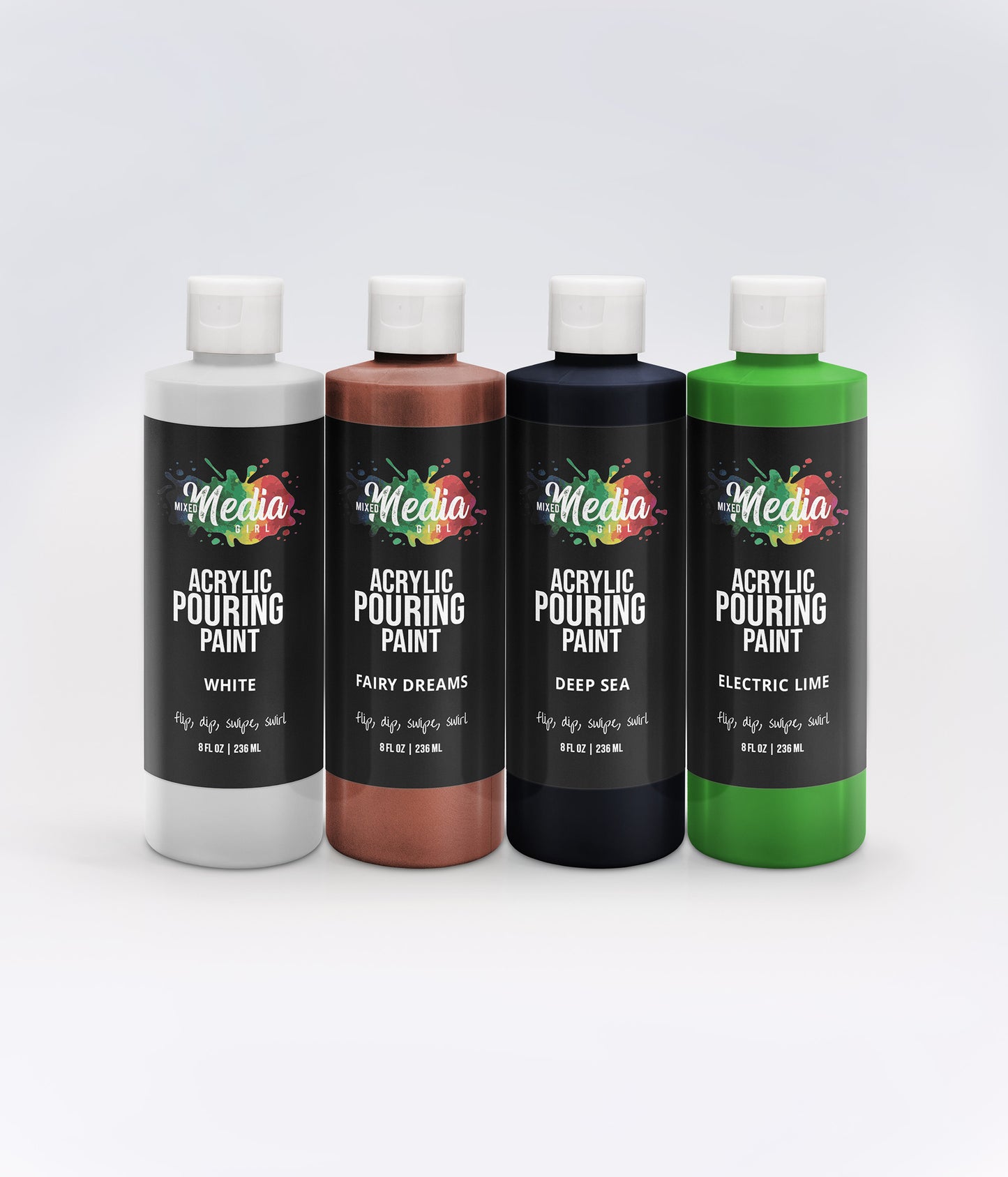 In The Navy – 8 ounce acrylic pouring paint set – ready to pour paint