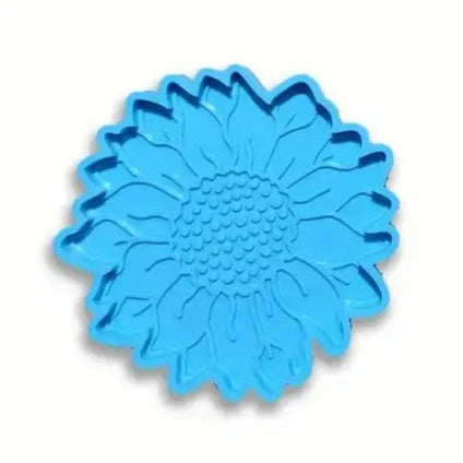 Textured Sunflower Silicone Coaster Molds - Set of 4