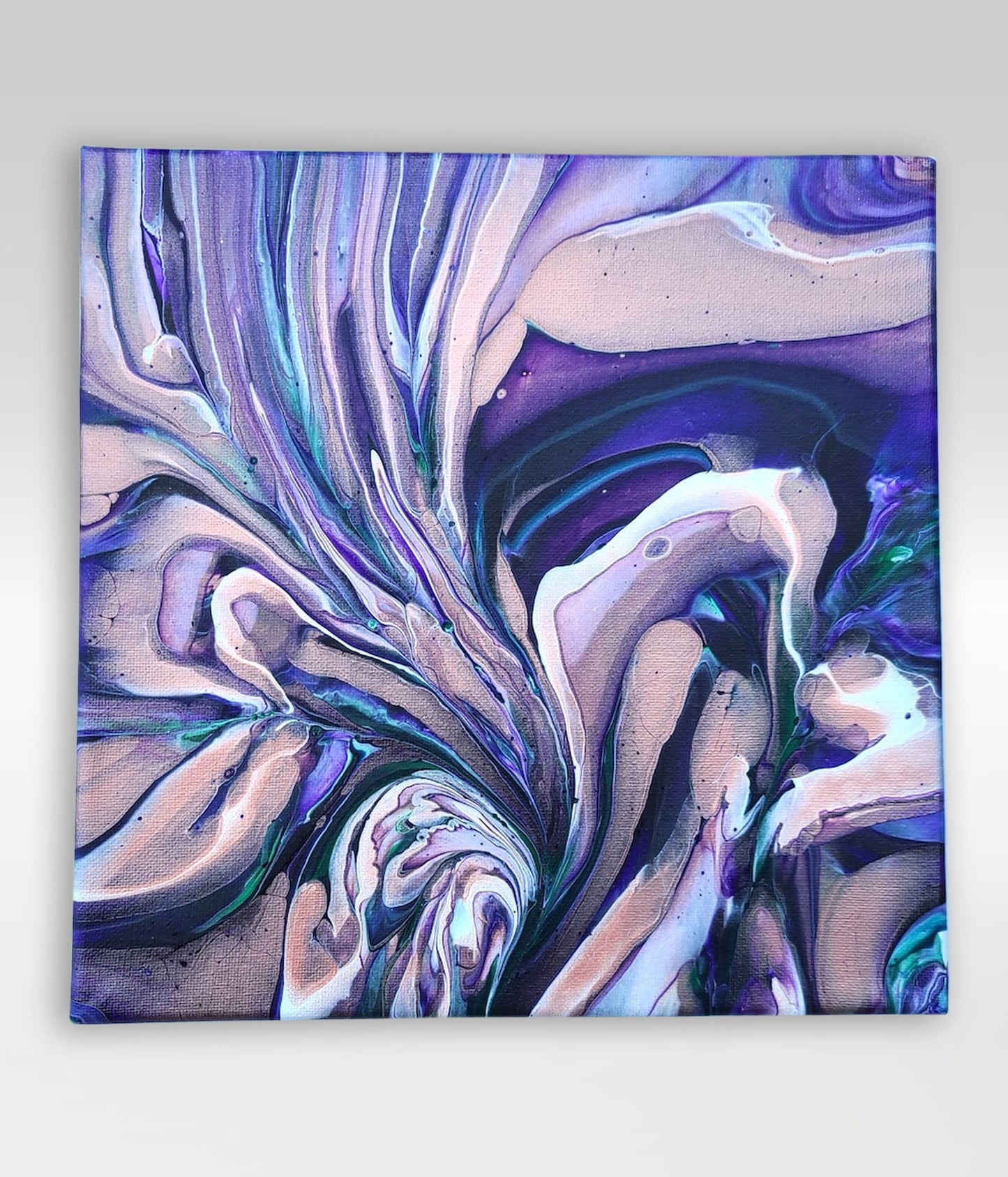 Behold The Grotesque – 10 x 10 Acrylic Pour Painting On Canvas