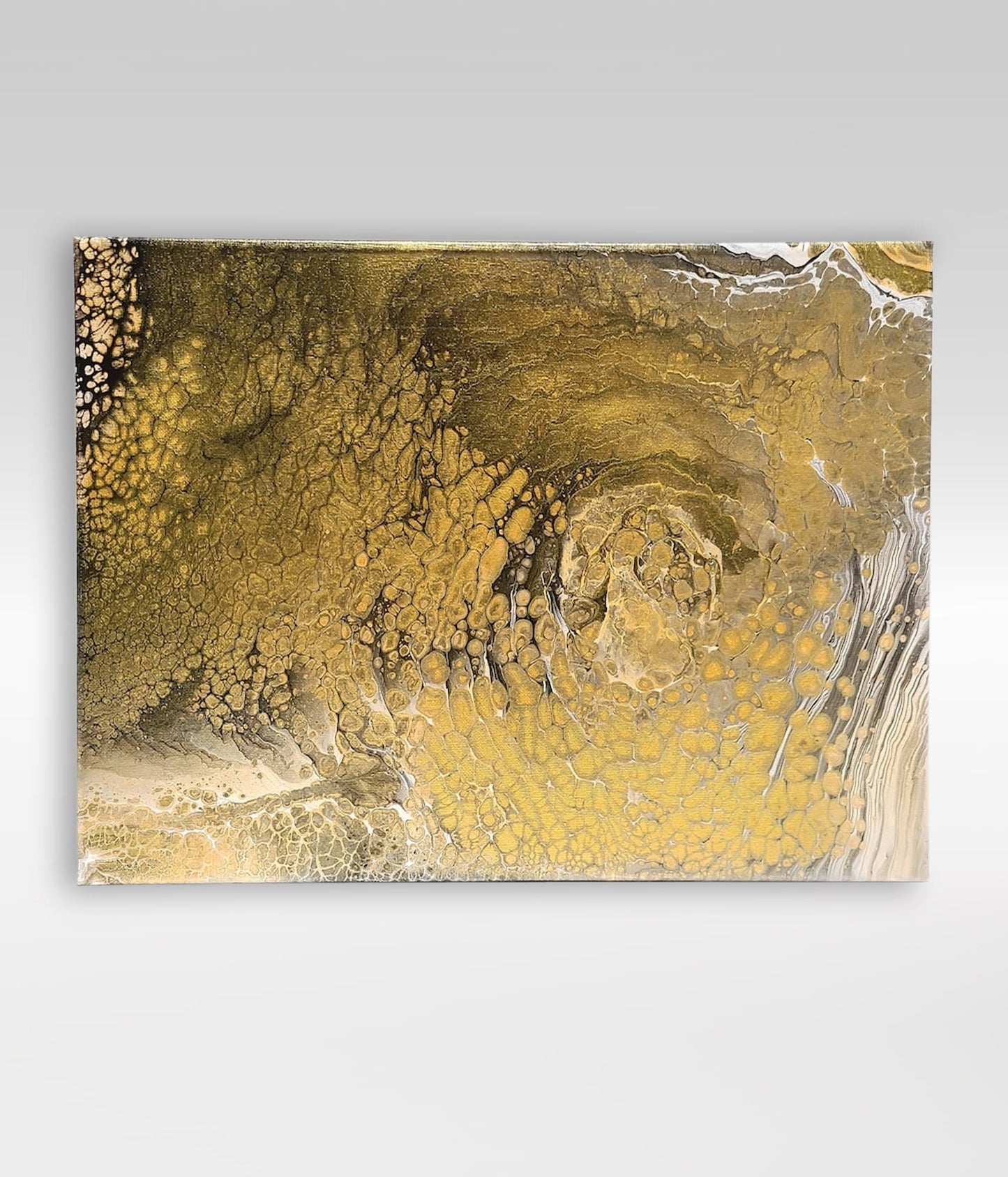 Champagne Sky – 12 x 16 Acrylic Pour Painting On Canvas