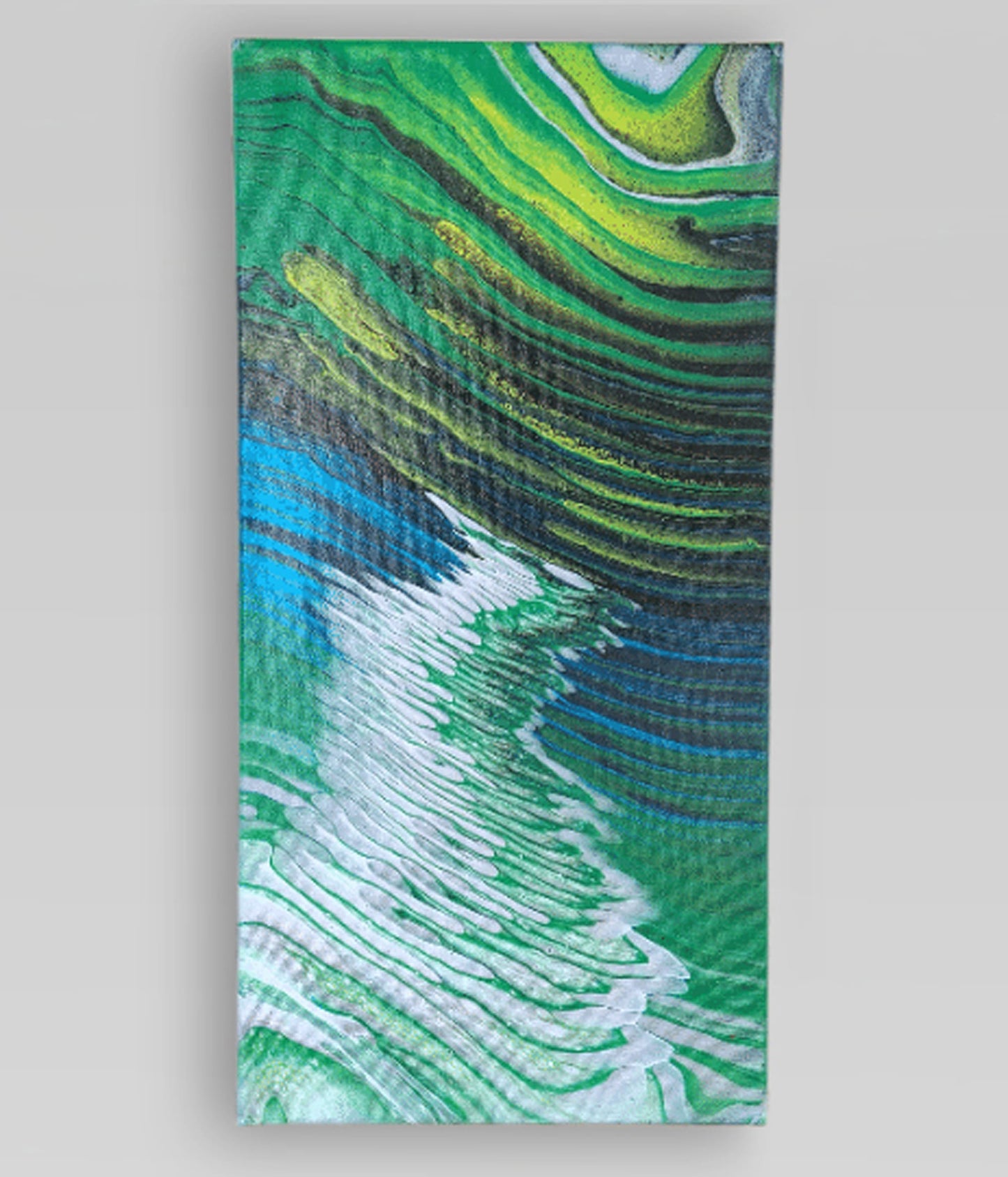 Dead End – 10 x 20 Acrylic Pour Painting On Canvas