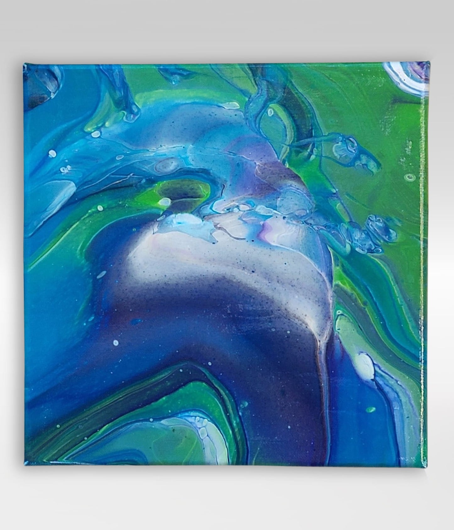 Healer – 10 x 10 Acrylic Pour Painting On Canvas