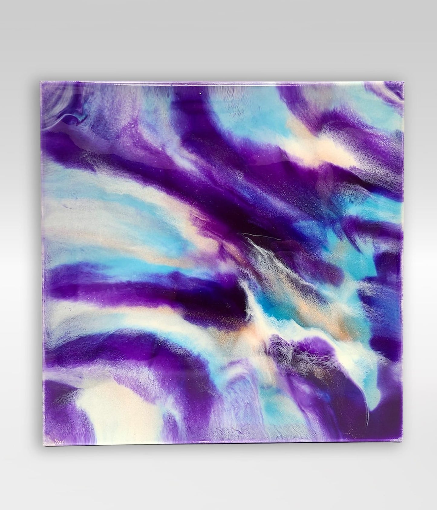 Loony – 12 x 12 Resin Painting On Canvas