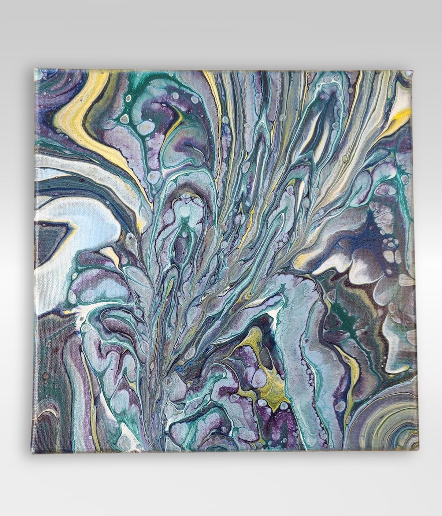 Morning After – 10 x 10 Acrylic Pour Painting On Canvas
