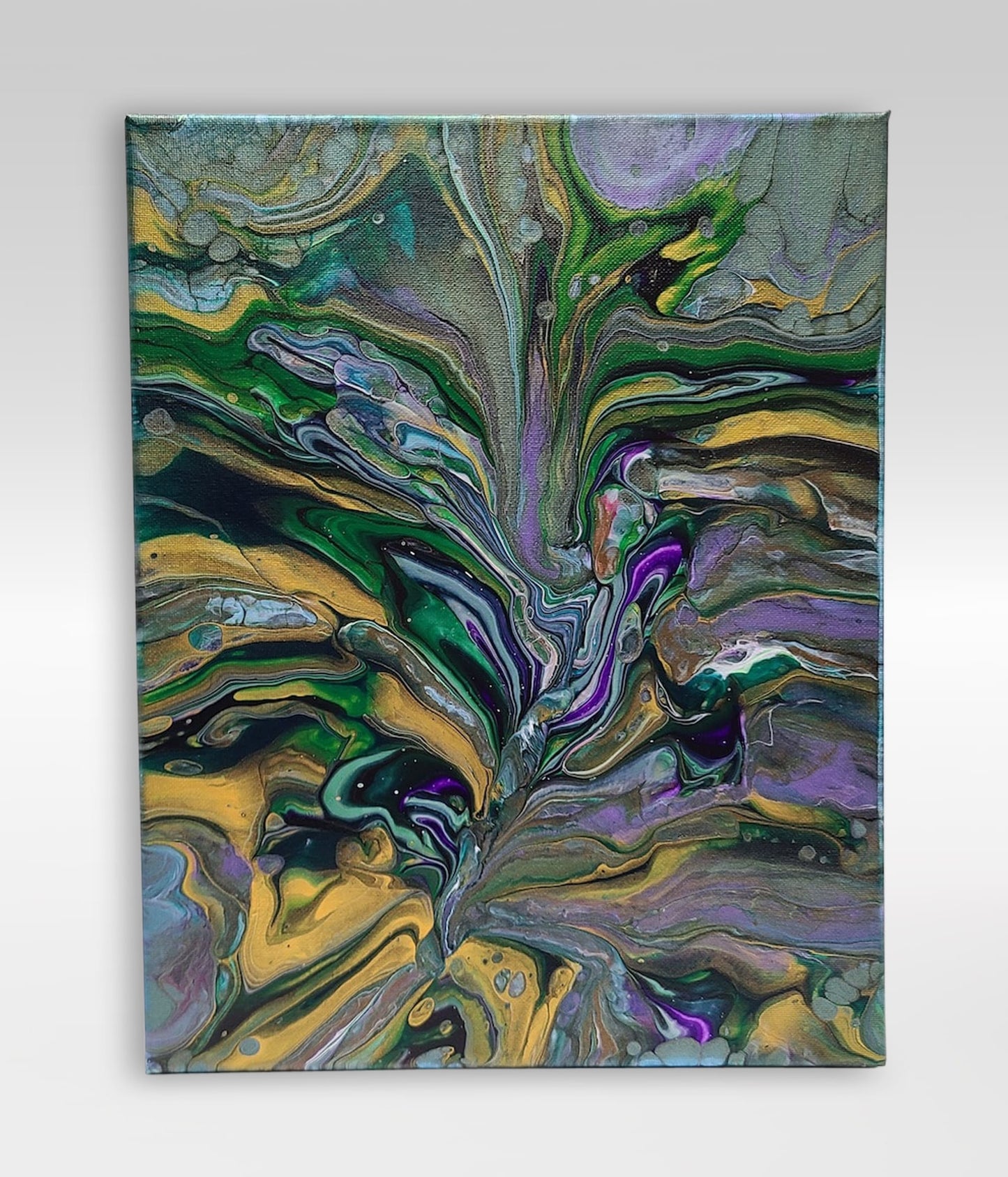 Pandora’s Box – 11 x 14 Acrylic Pour On Canvas