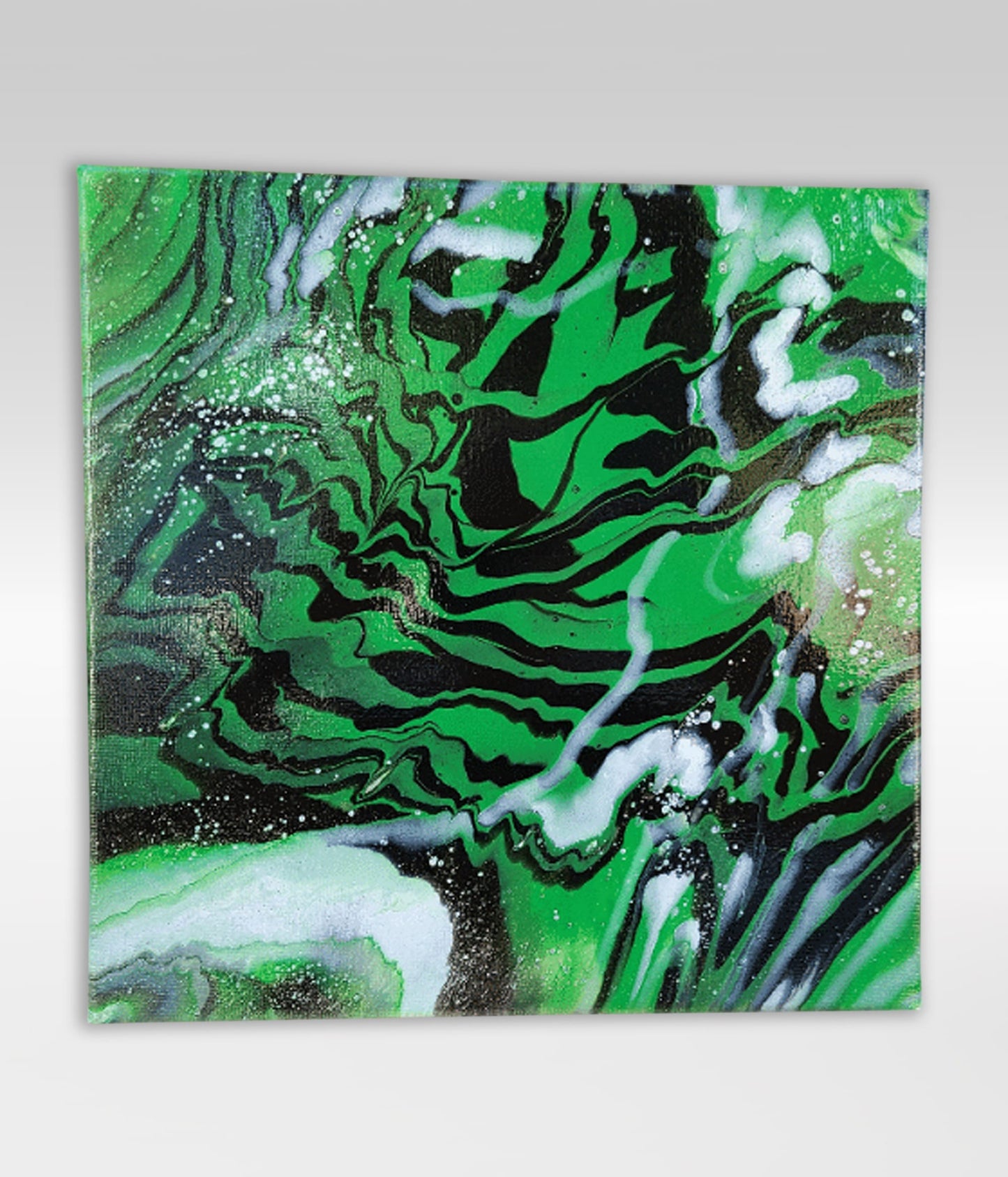 Riddle Me This – 12 x 12 Acrylic Pour On Canvas