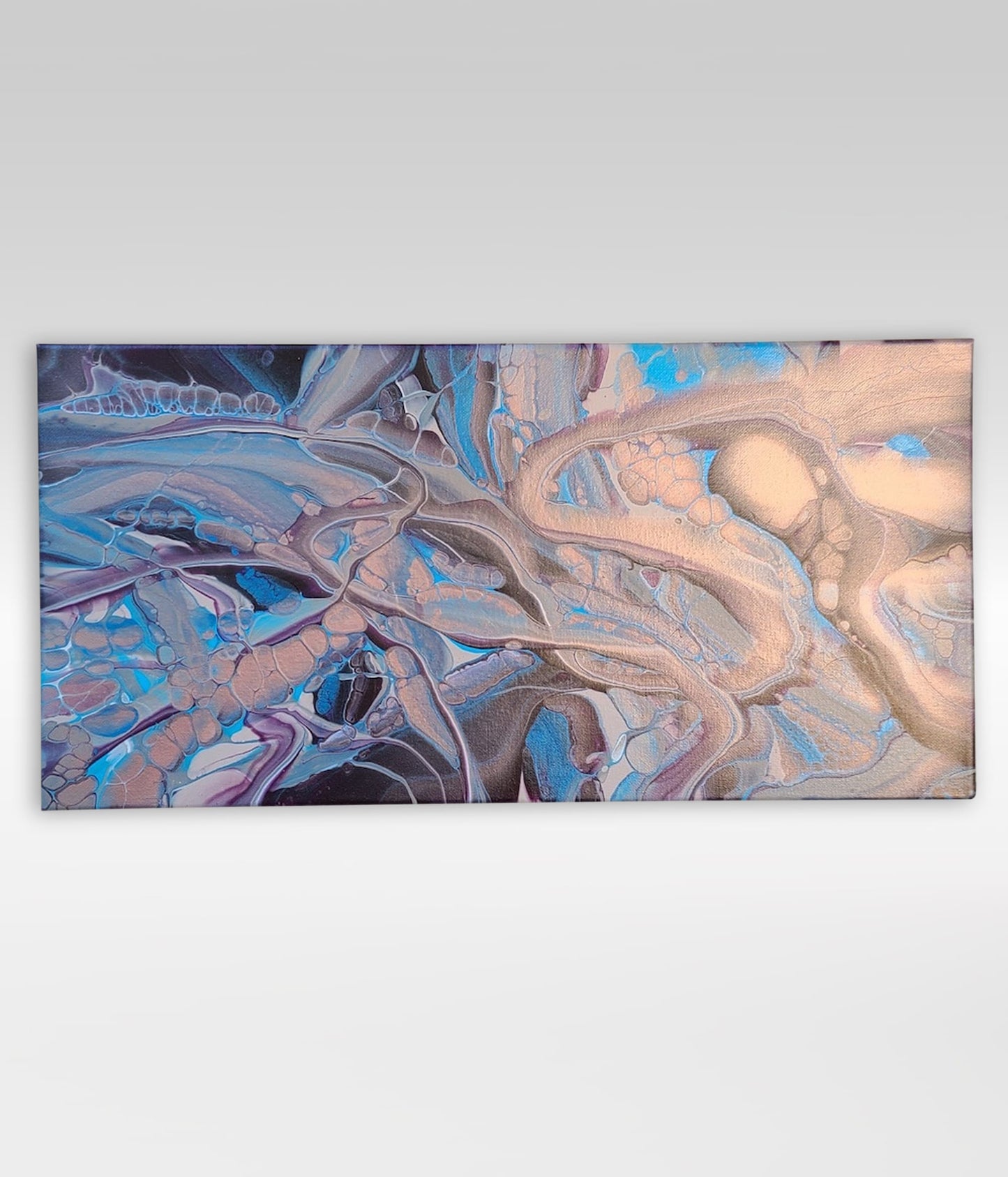 Serpentine Swagger – 10 x 20 Acrylic Pour Painting On Canvas