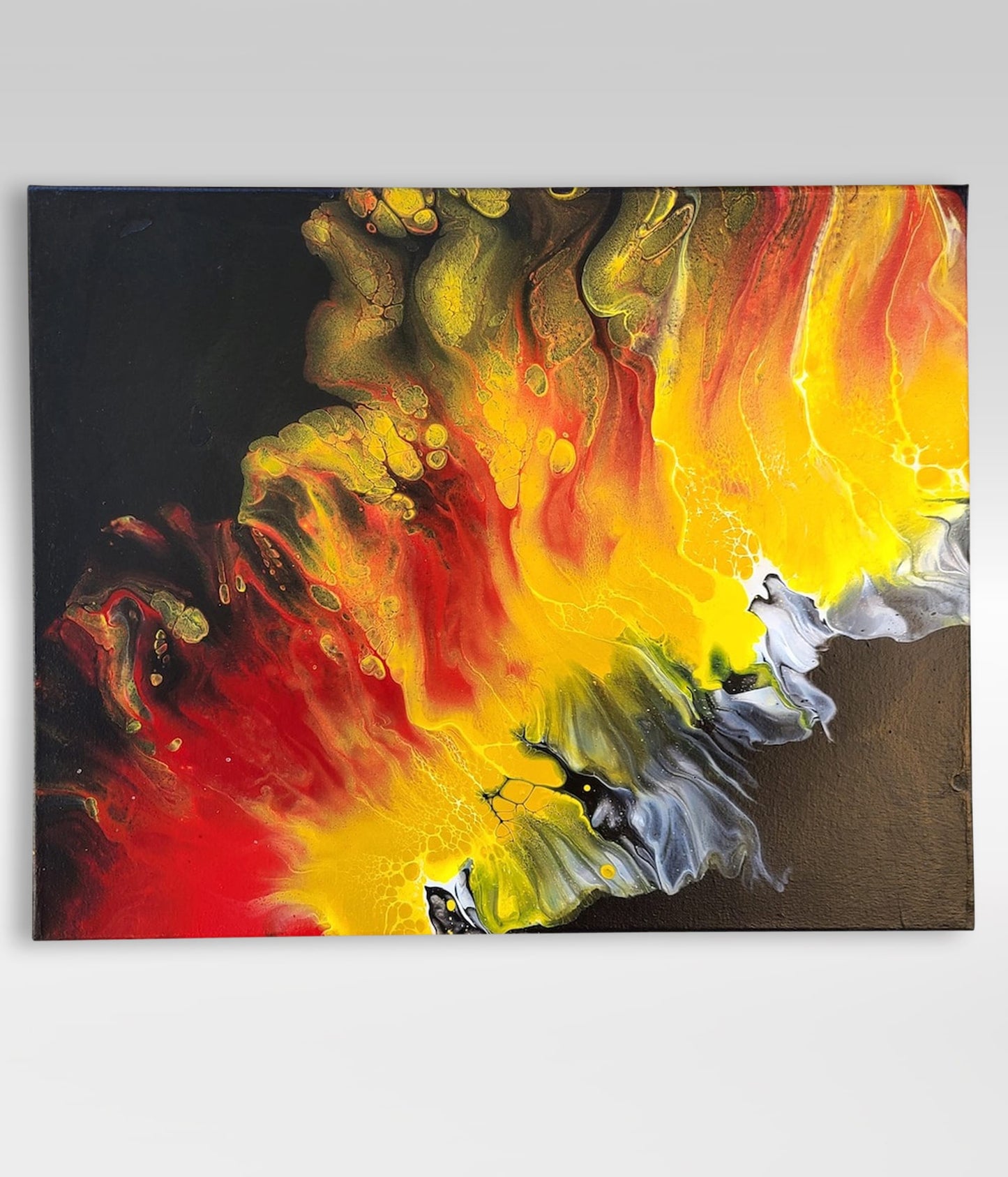 Singed Nerves – 16 x 20 Acrylic Pour Painting On Canvas