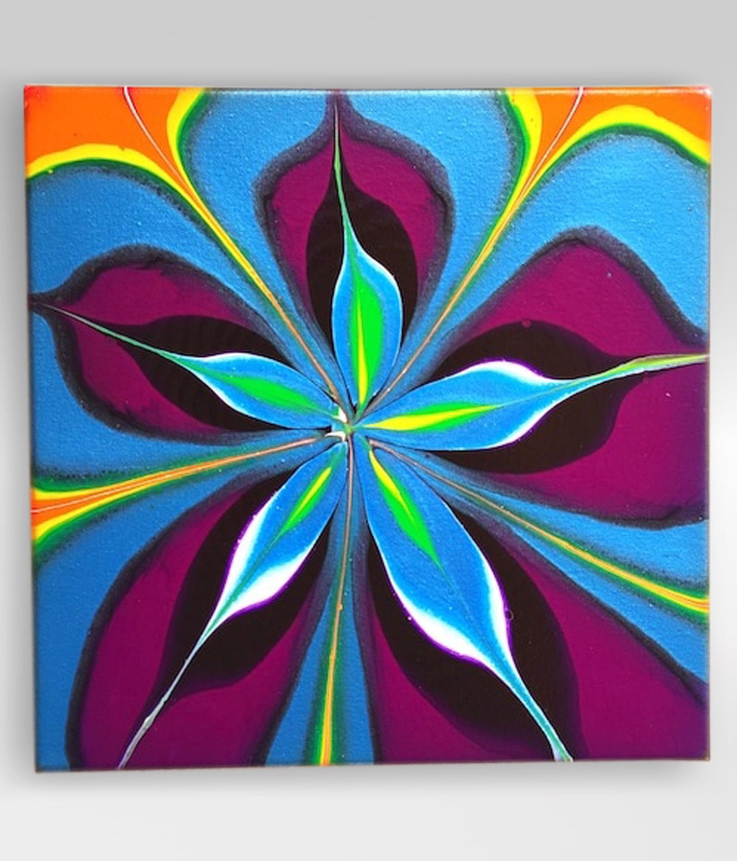 Subtle Takeover – 12 x 12 Acrylic Pour Painting On Canvas