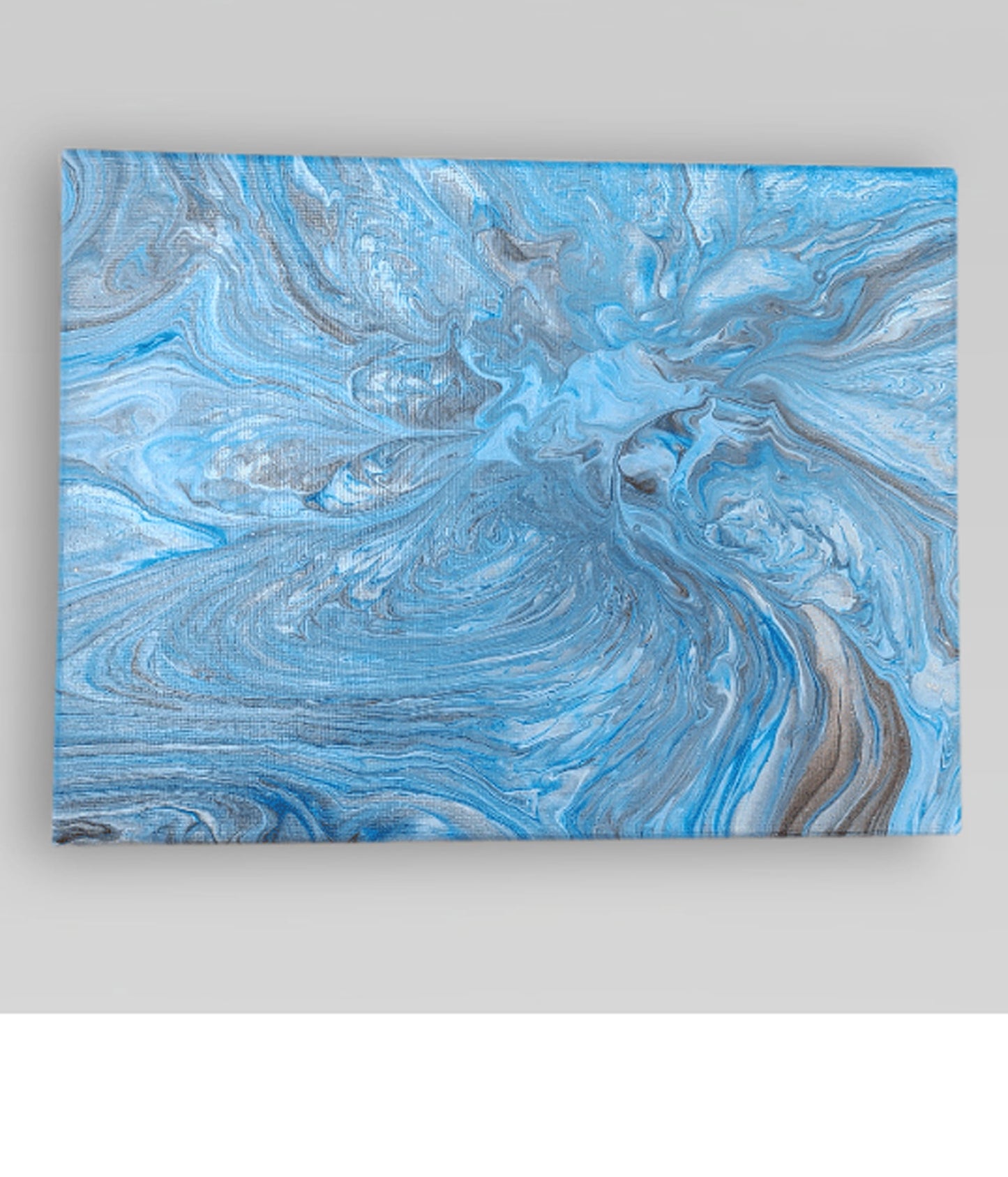 Sea Of Sage – 9 x 12 Acrylic Pour Painting On Canvas