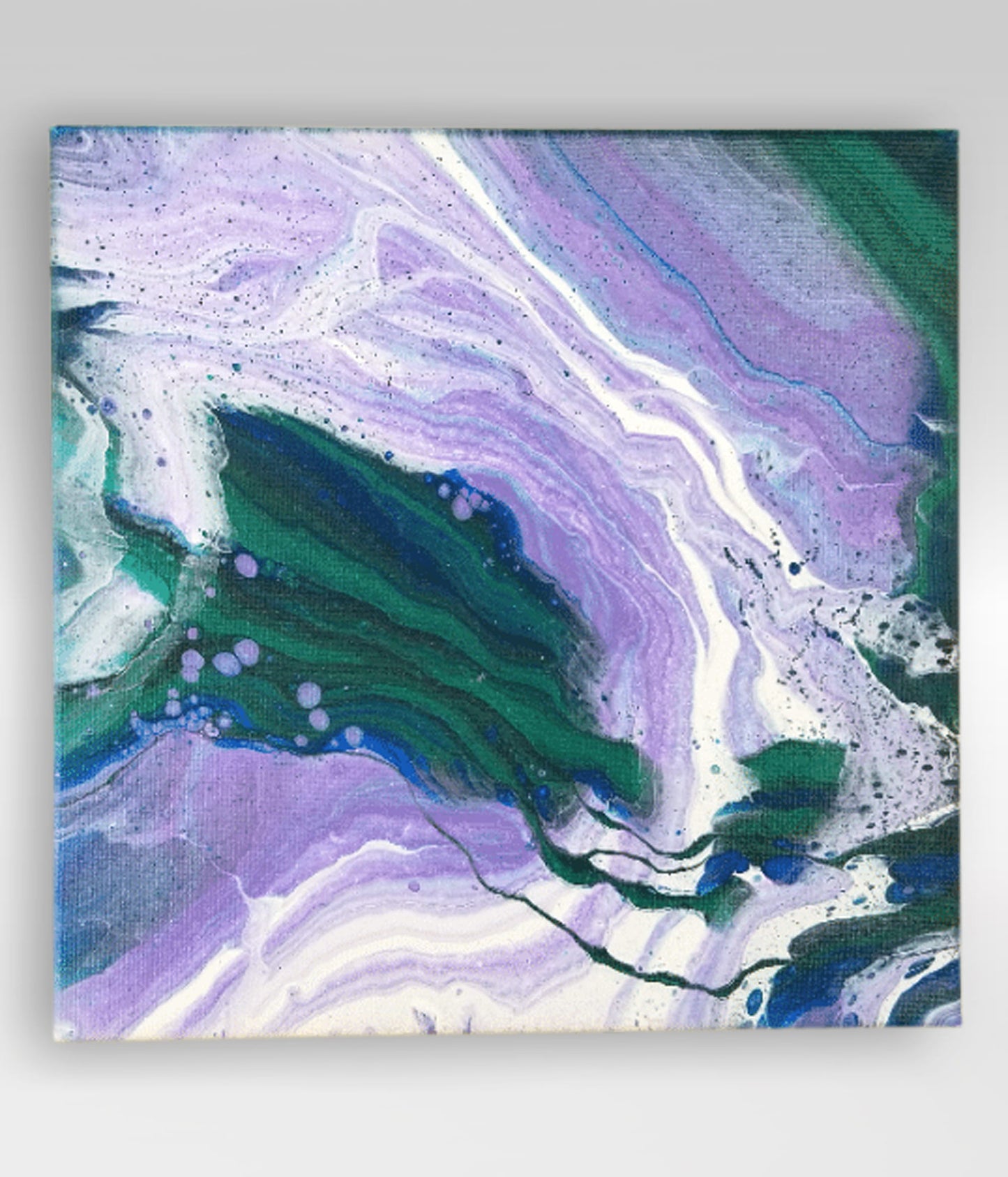 Super Lizard – 12 x 12 Acrylic Pour Painting On Canvas