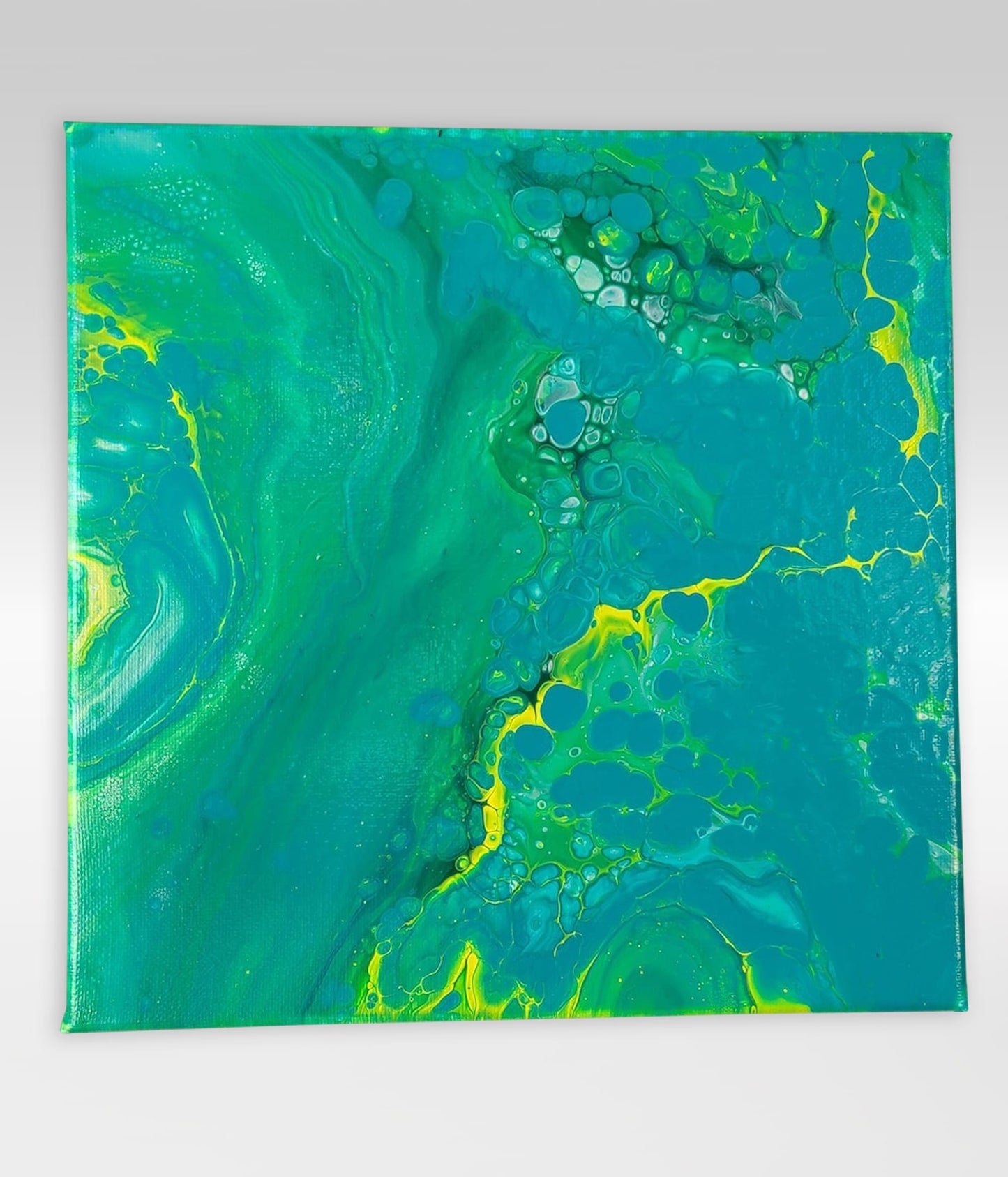 Trillion Year Itch – 10 x 10 Acrylic Pour Painting On Canvas