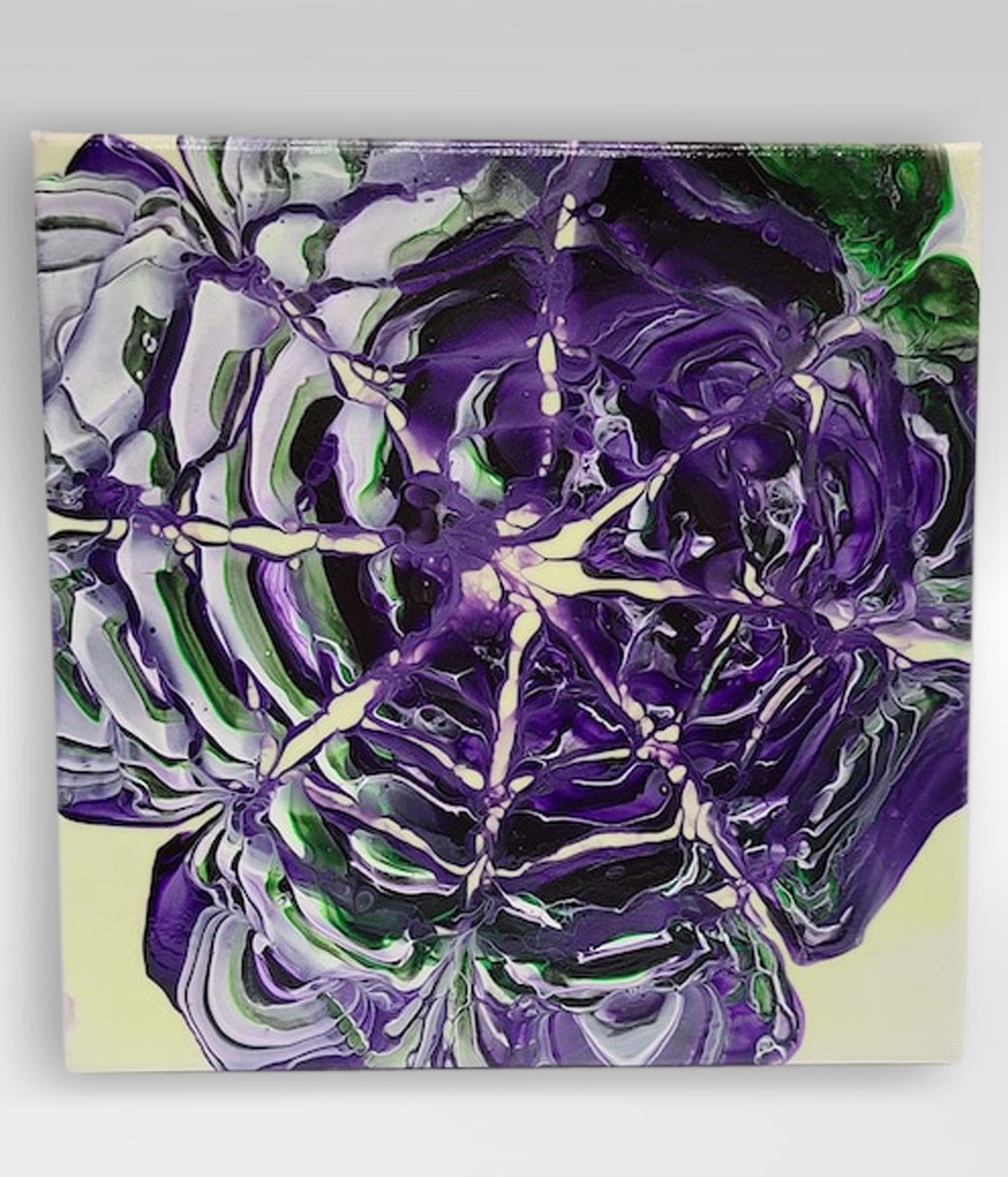 Tangled Web – 10 x 10 Acrylic Pour Painting On Canvas