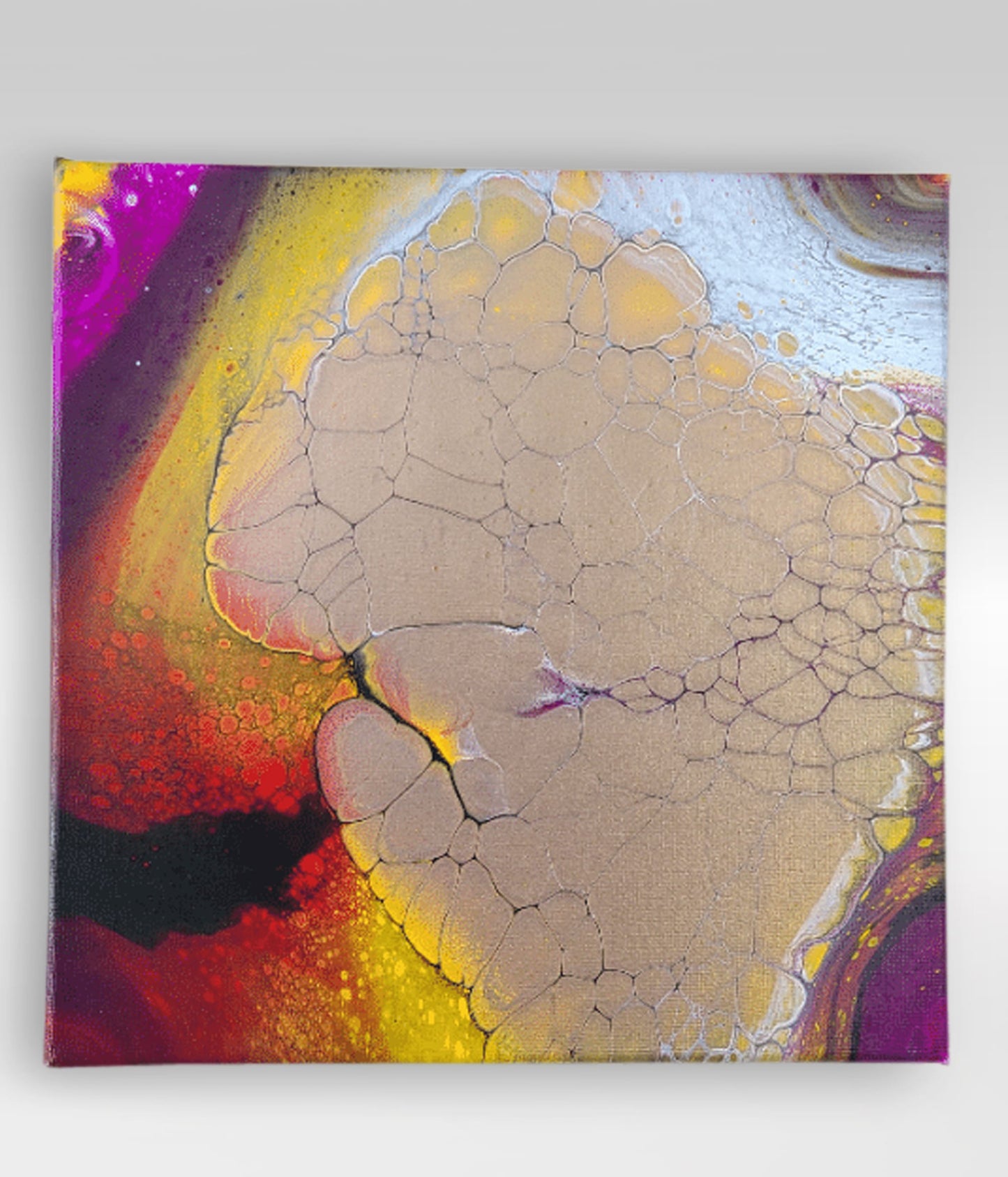 The Champ – 10 x 10 Acrylic Pour Painting On Canvas