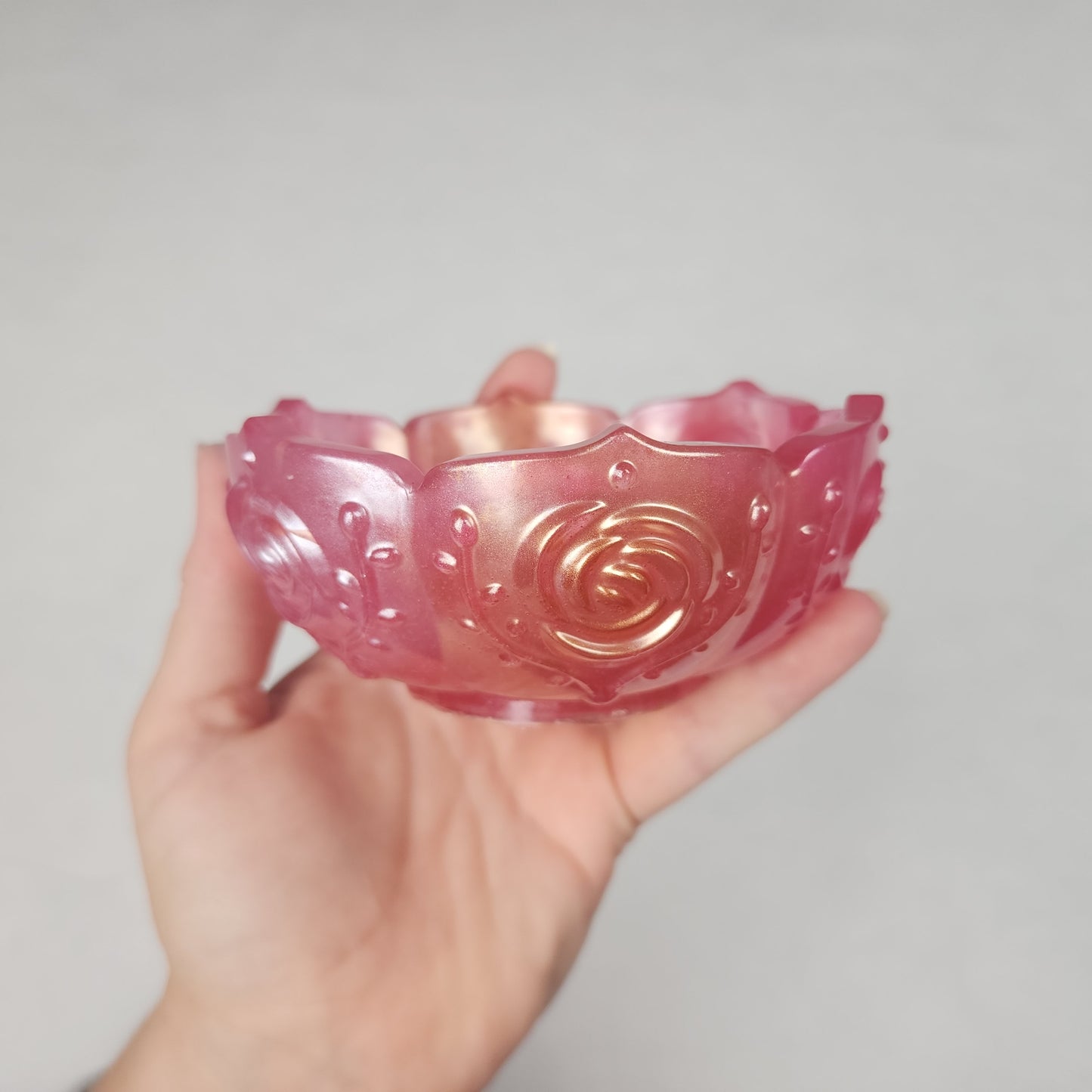 4.5" Rose Bowl Trinket Dish Silicone Mold