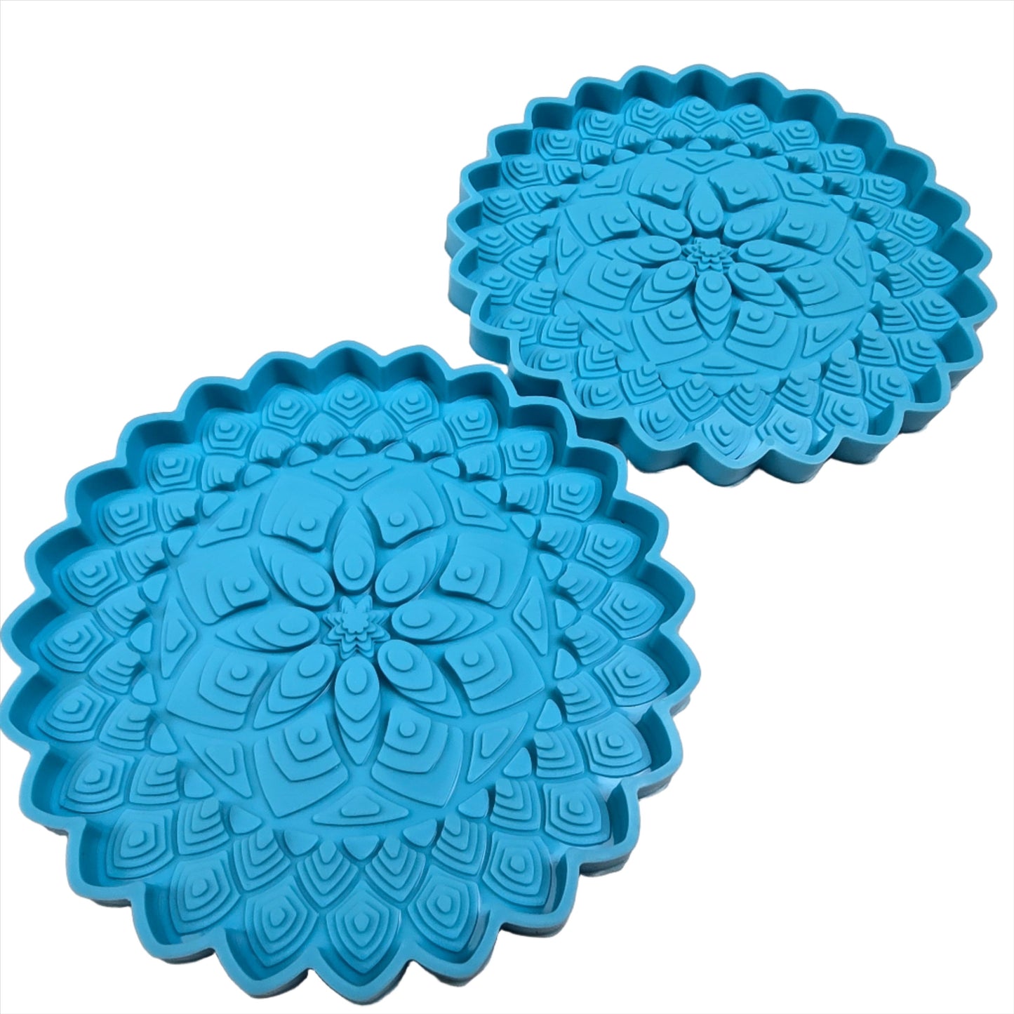 Textured Mandala Silicone Coaster Molds (style #1) - Set of 4