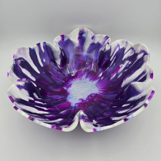 Morning Glory Resin Bowl