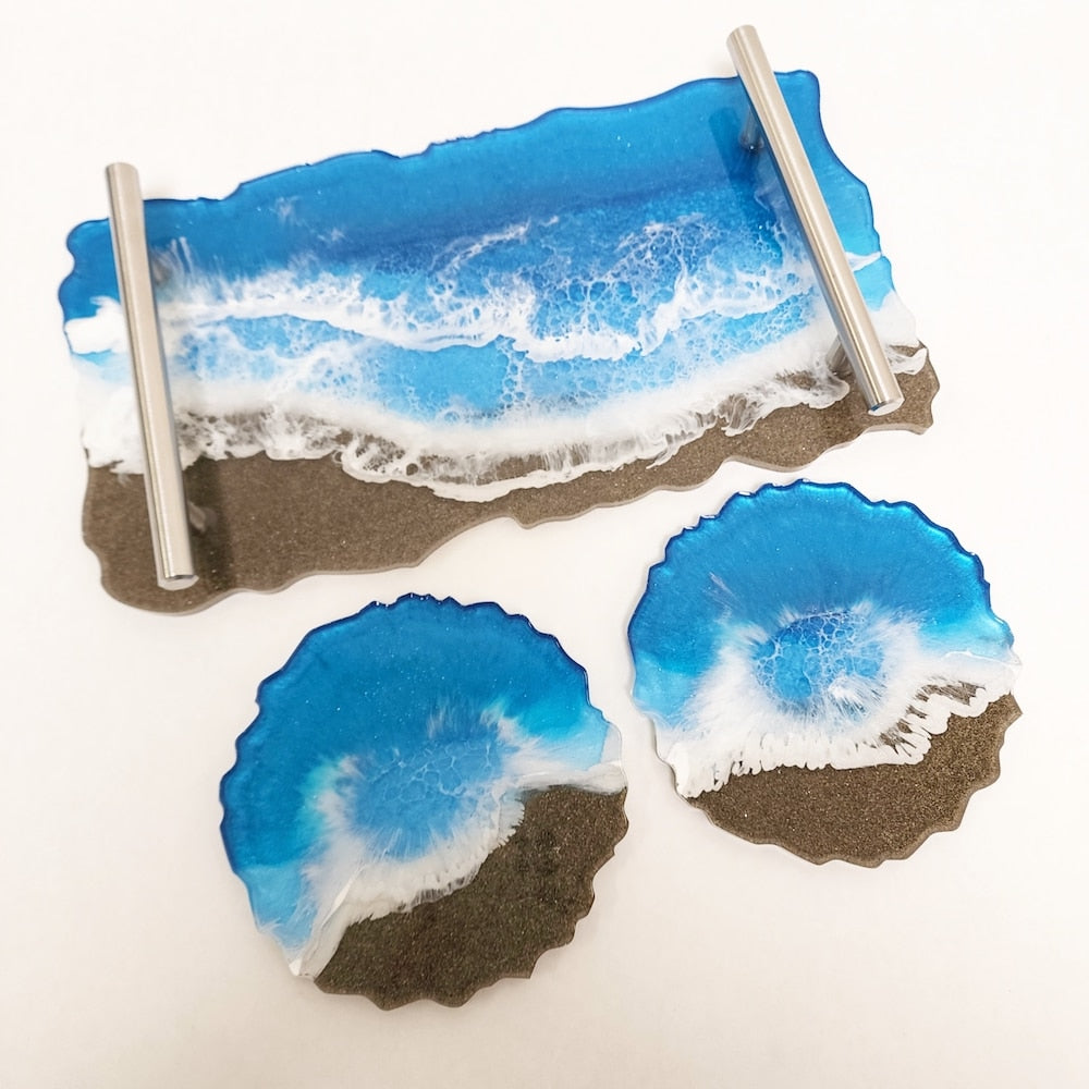 Beach Resin Tray and Coasters Kit and Class