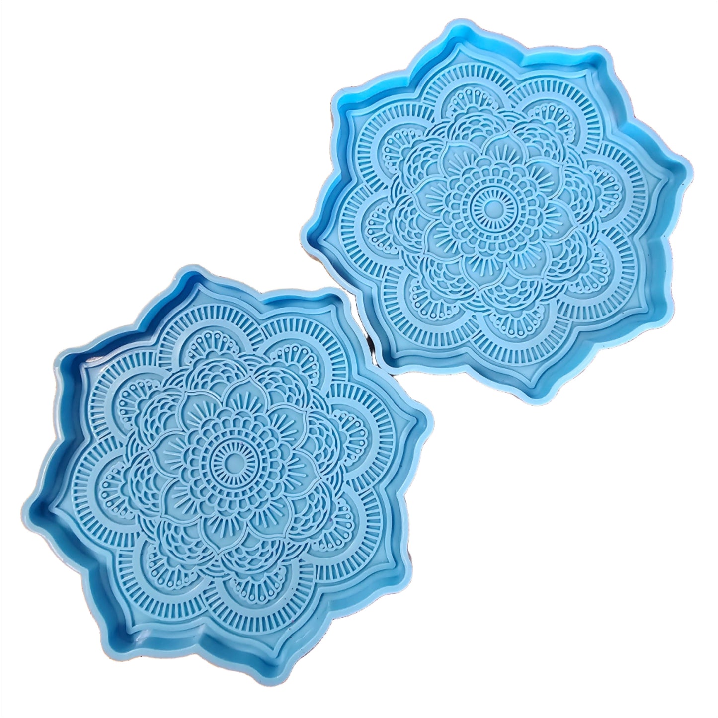 Textured Mandala Silicone Coaster Molds (style #2) - Set of 4