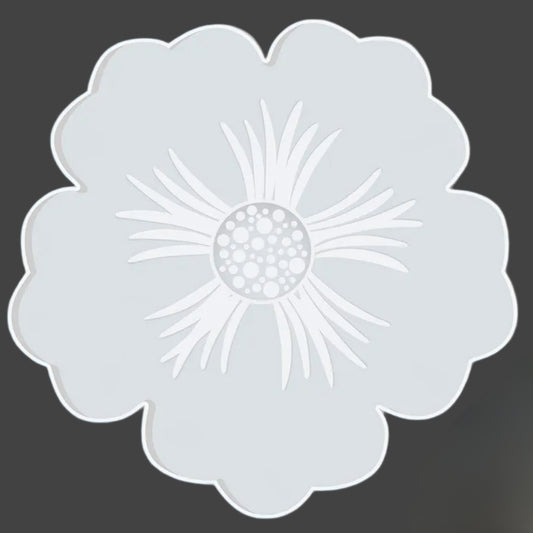 14" Textured Flower Silicone Tray Mold