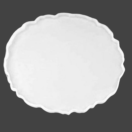13" Round Silicone Tray Mold with Agate Edges
