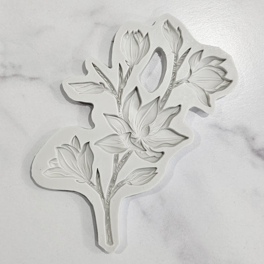 8.7" Magnolia Flower Silicone Mold