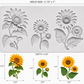 12" Sunflower Trio Silicone Mold