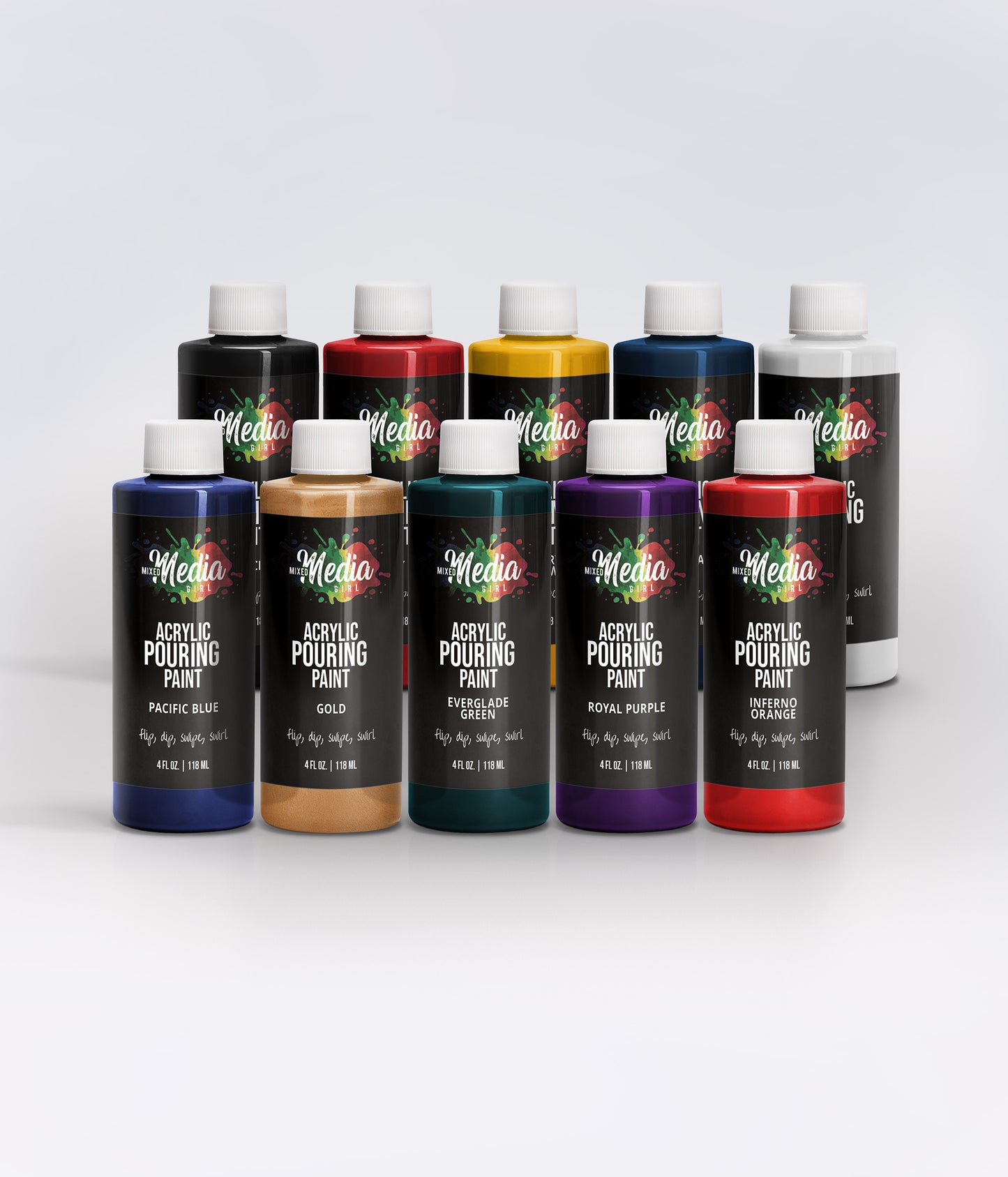 Set of Ten 4-Ounce Pouring Paints – Pick Your Own Colors!