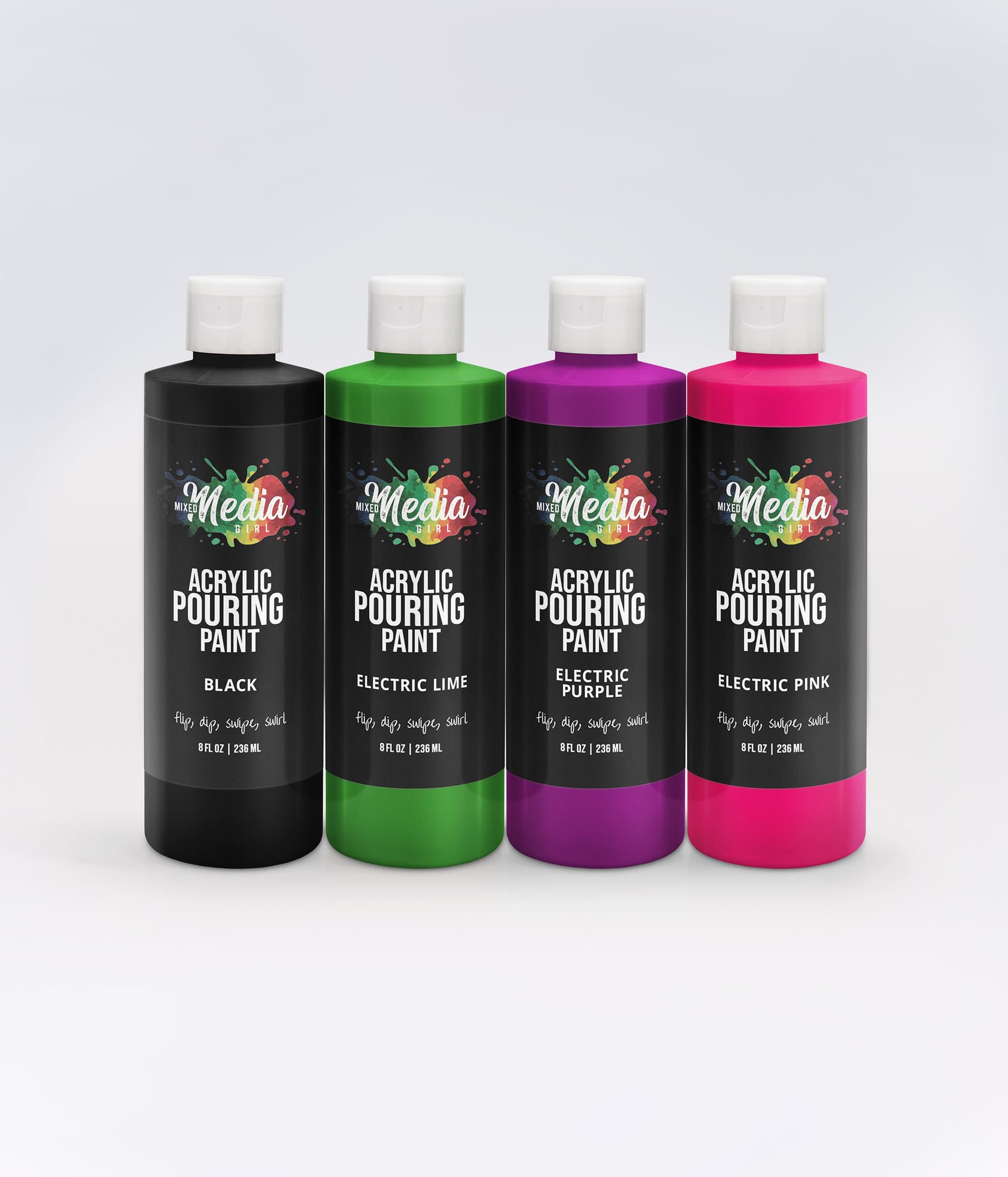 Electric Set – 8 ounce acrylic pouring paint sets – ready to pour – Mixed  Media Girl