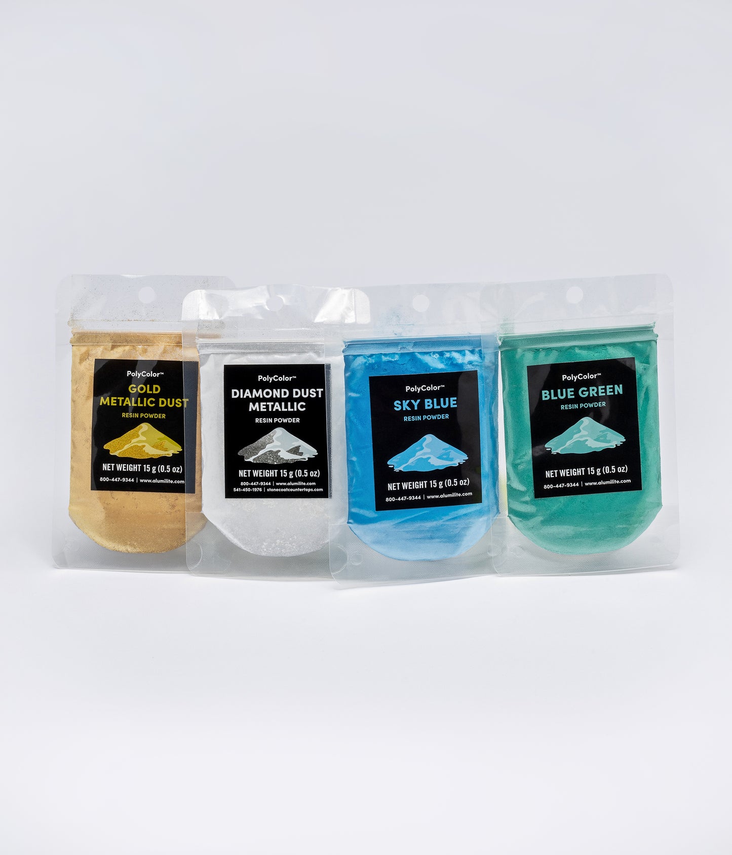 Set of Four Metallic Mica Powders – Pick Your Own Colors!
