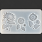 12" Sunflower Trio Silicone Mold