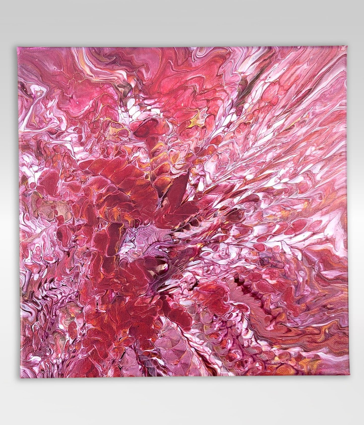 Disbelief – 12 x 12 Acrylic Pour Painting On Canvas