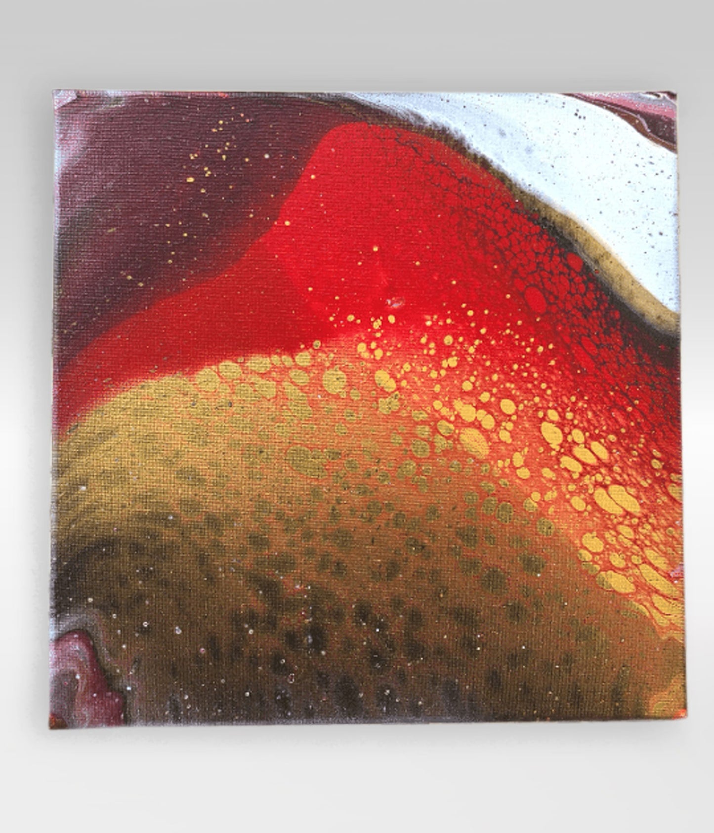 Dune – 12 x 12 Acrylic Pour On Canvas