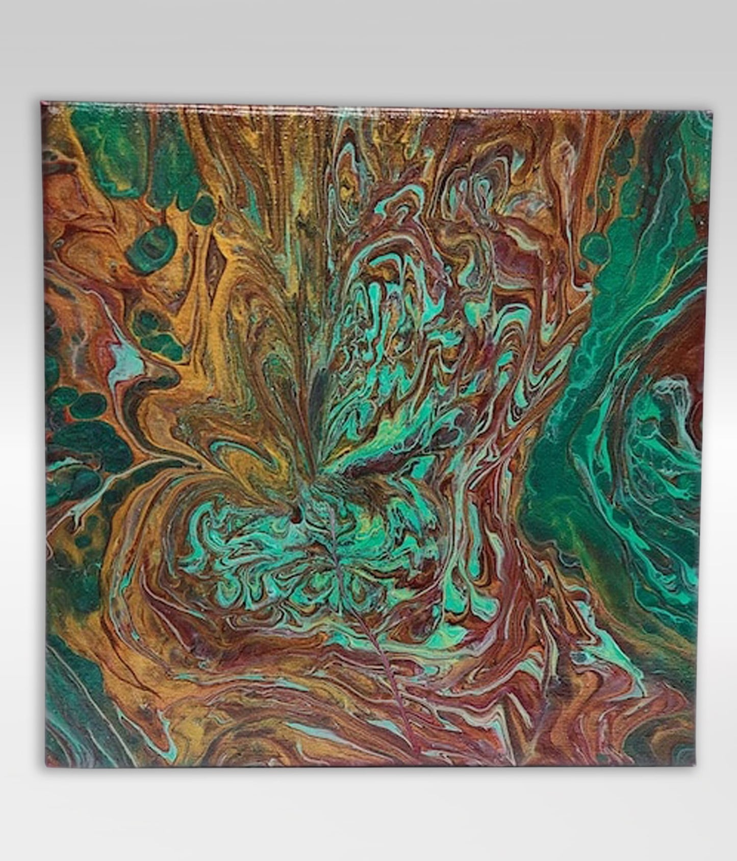 Emotive – 10 x 10 Acrylic Pour Painting On Canvas