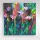 Floral Impressions Diptych – 12 x 24 Acrylic Pour Painting On Canvas