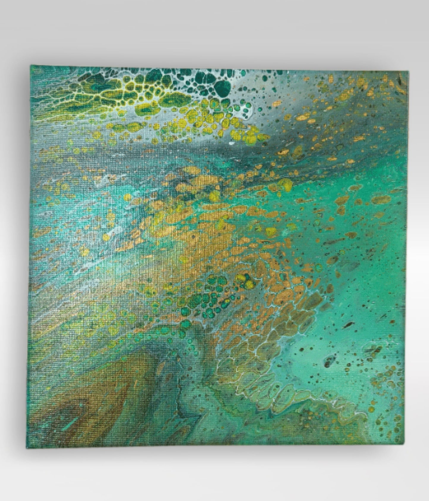 Northeast – 12 x 12 Acrylic Pour Painting On Canvas