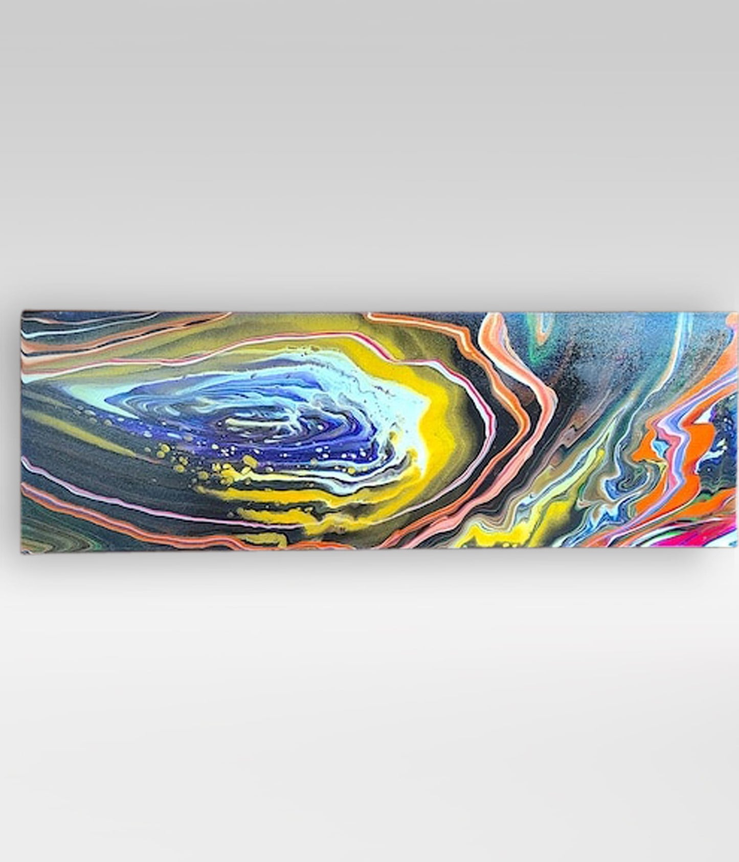 One Eye Open – 12 x 36 Acrylic Pour Painting On Gallery-Wrapped Canvas