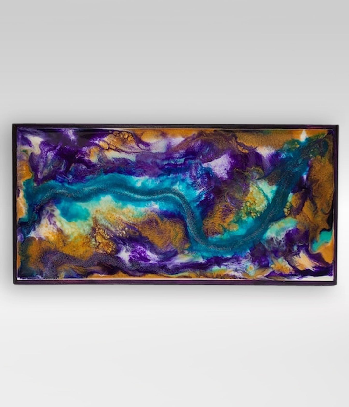 Party Time – 10 x 20 Resin Painting On Wood
