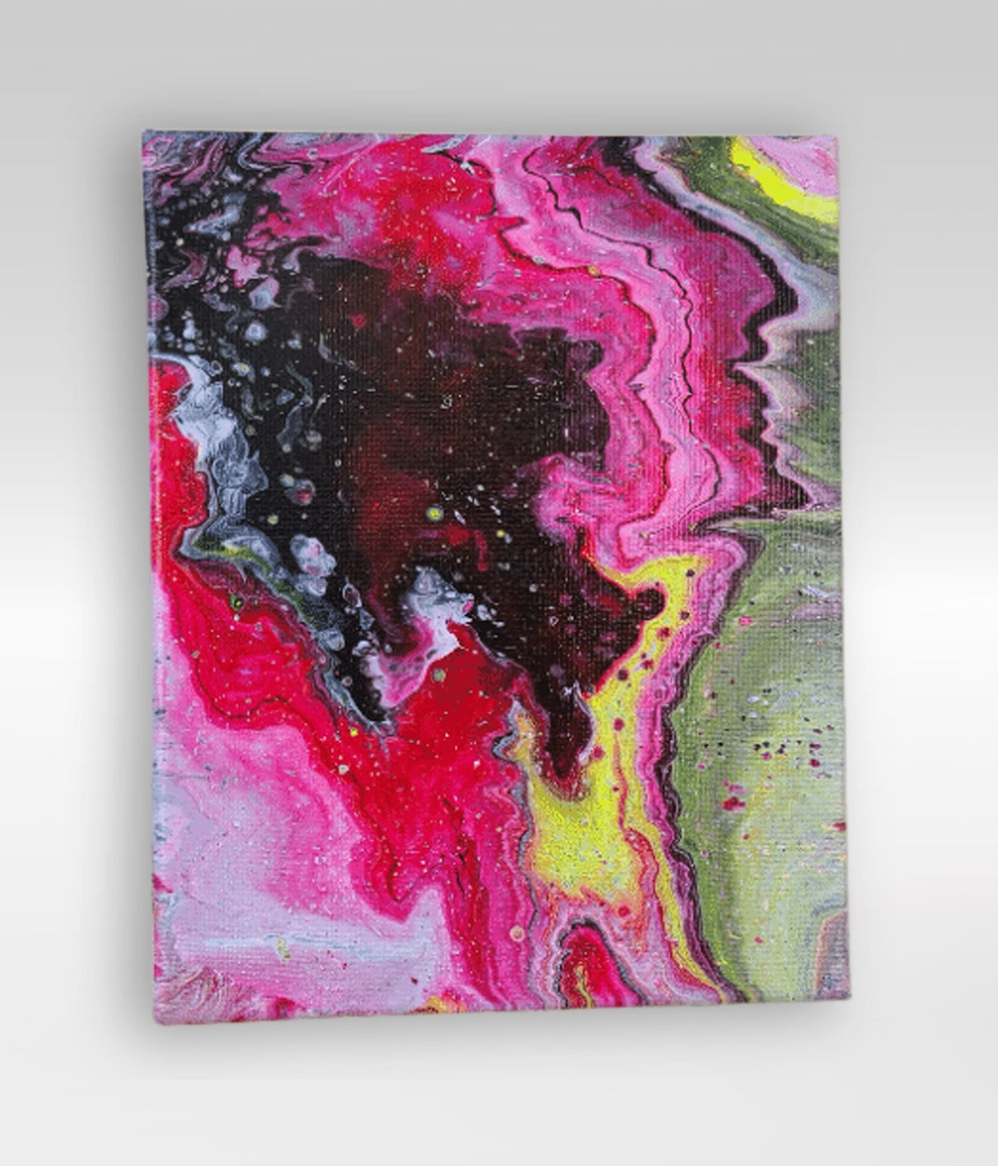 Pig Whistle – 8 x 10 Acrylic Pour Painting On Canvas