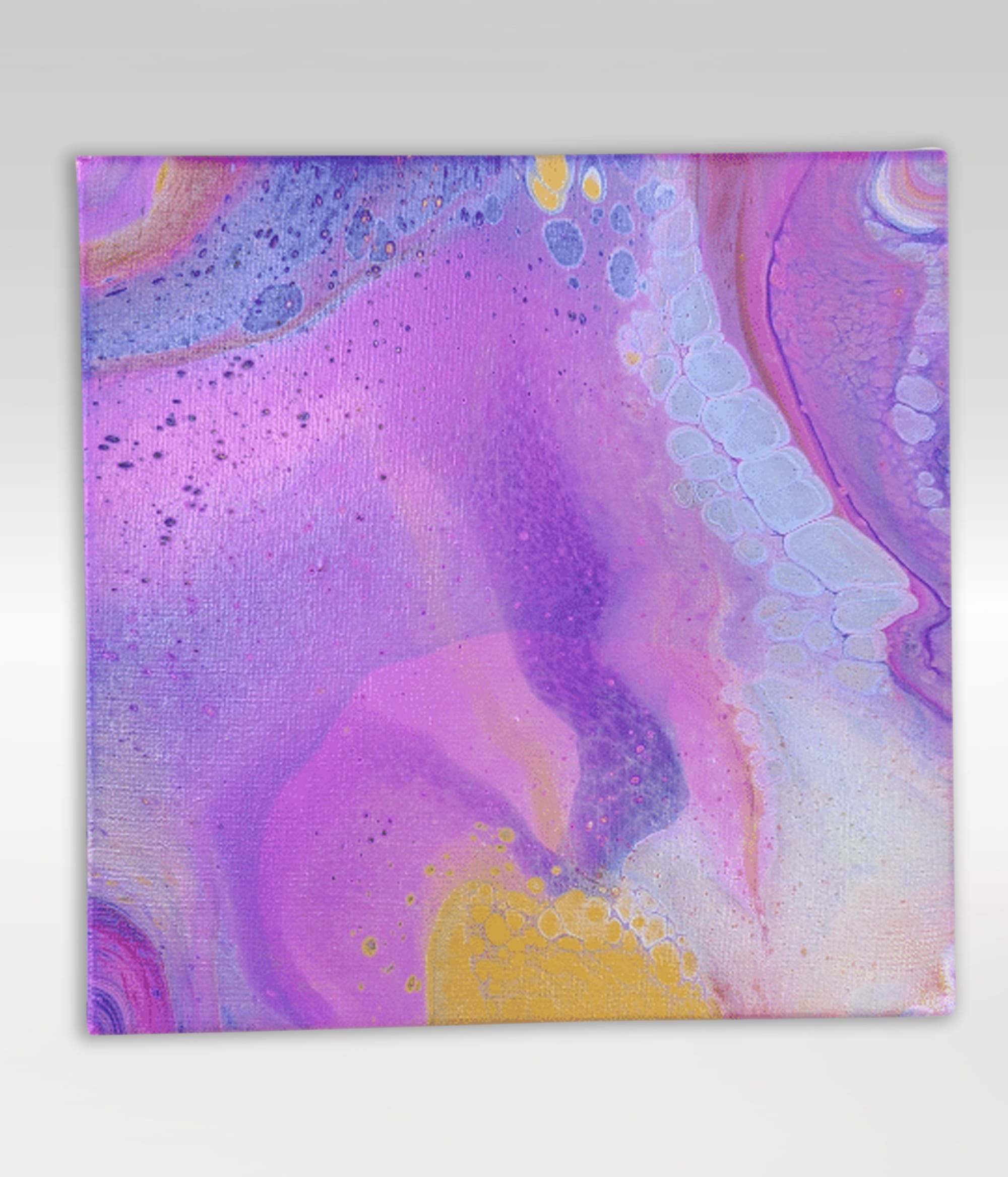 Rattler 10 X 10 Acrylic Pour Painting On Canvas Mixed Media Girl rattler-10-x-10-acrylic-pour-painting-on-canvas-mixed-media-girl