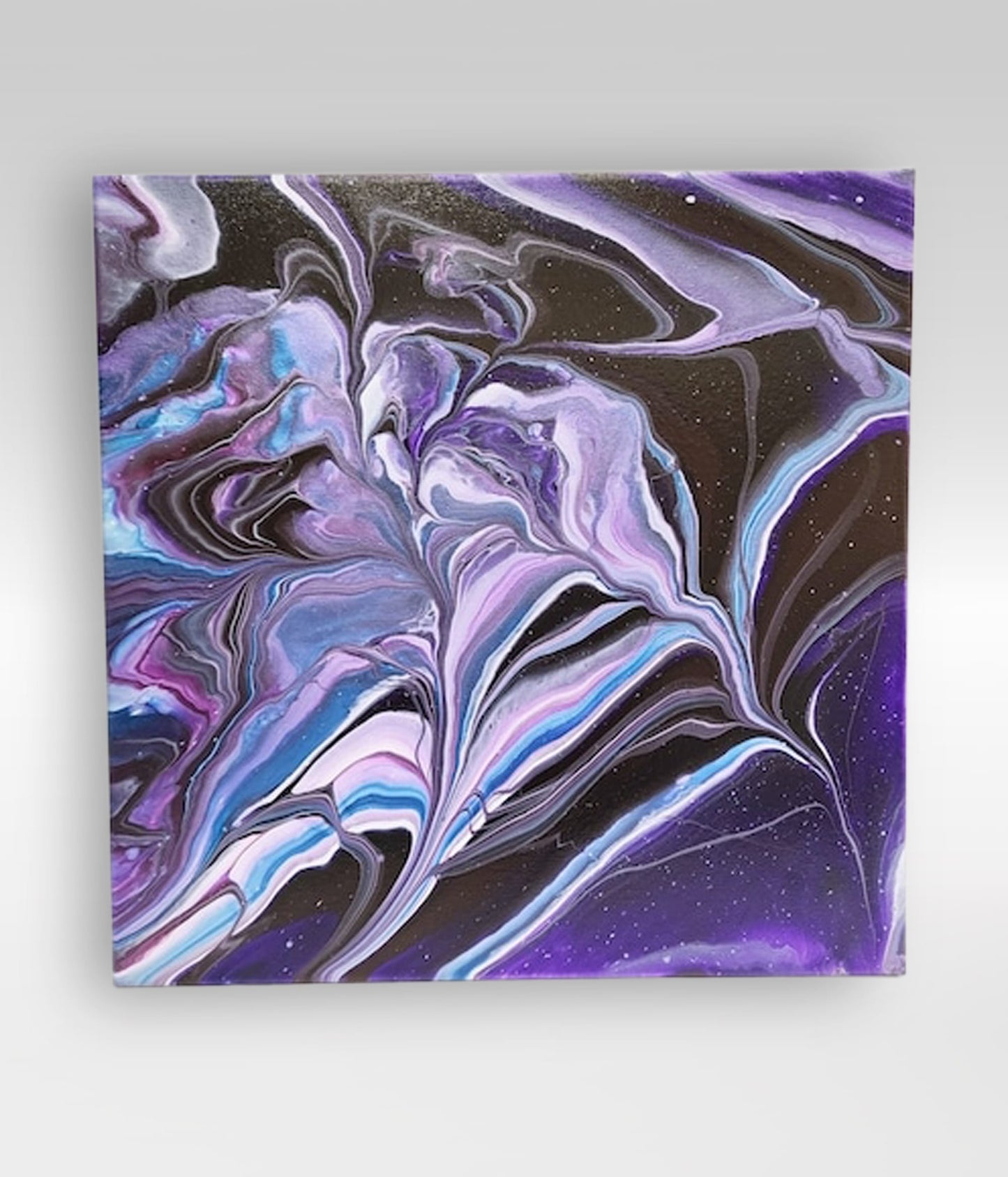 Spry Fly – 14 x 14 Acrylic Pour Painting On Canvas