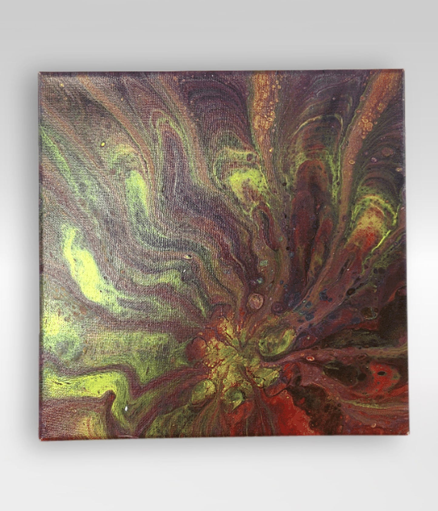 Spatial Array – 10 x 10 Acrylic Pour Painting On Canvas