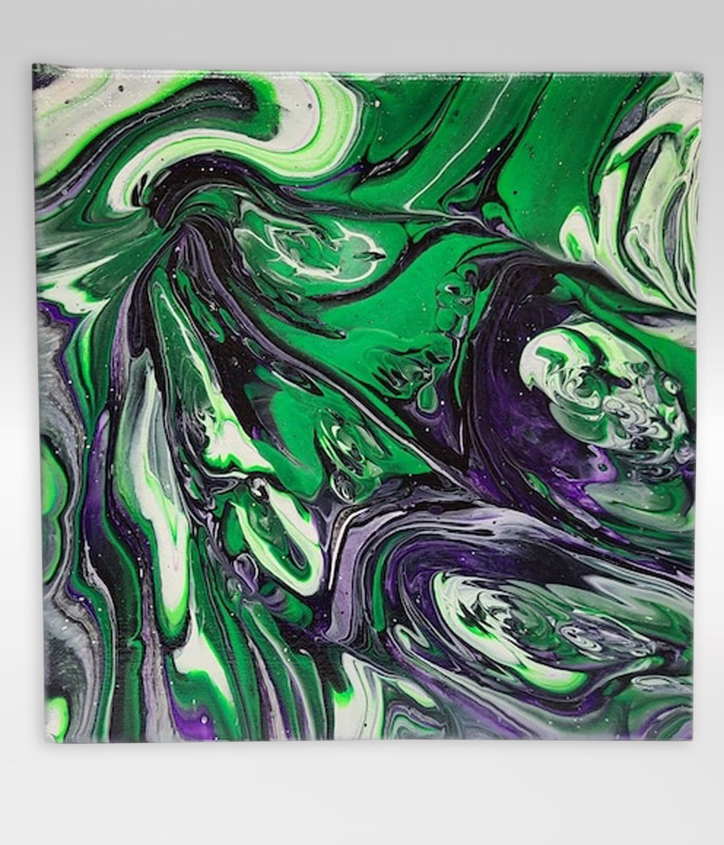 The All-Knowing Don – 10 x 10 Acrylic Pour Painting On Canvas
