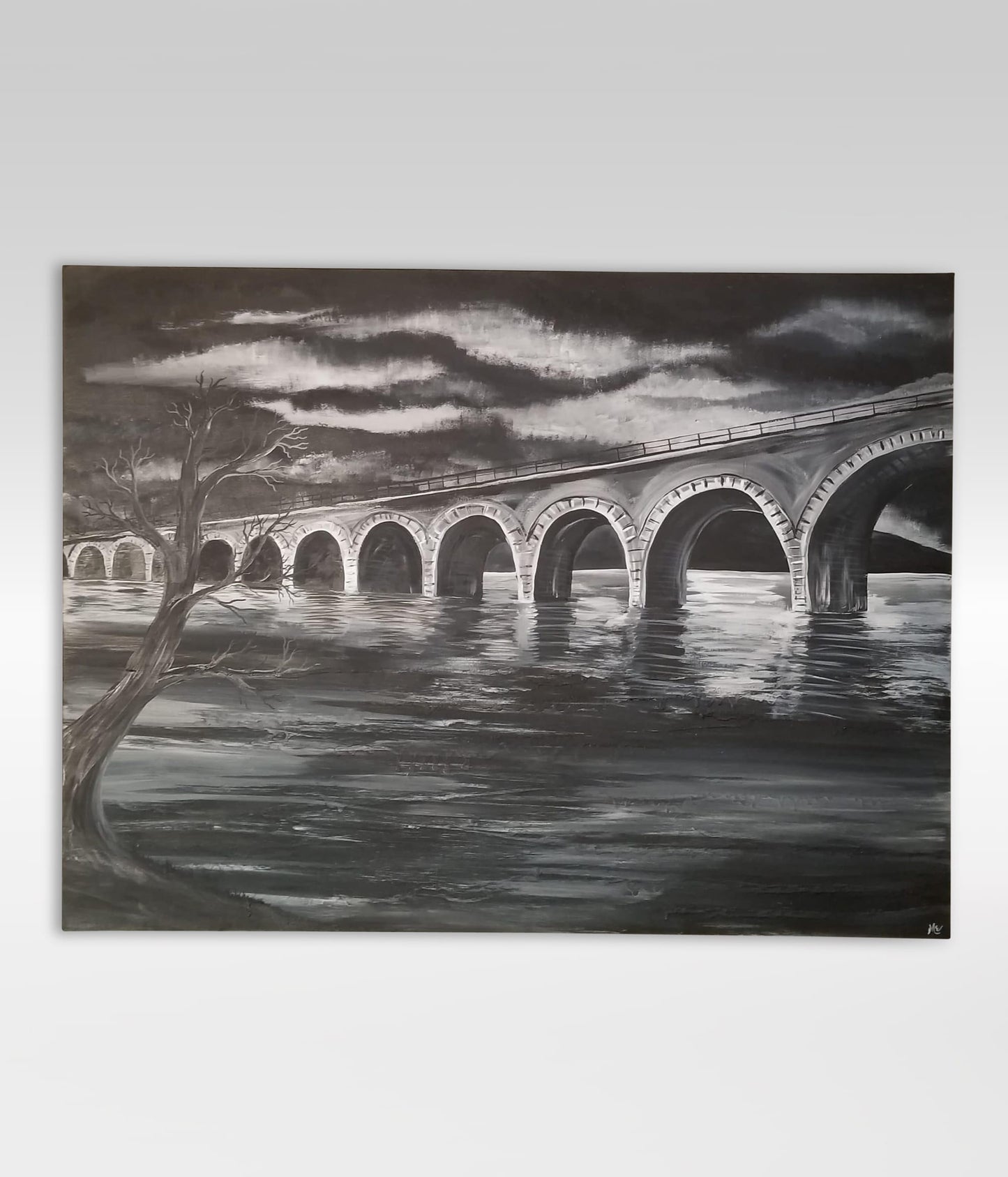 The Bridge – 30 x 40 Acrylic Painting On Canvas