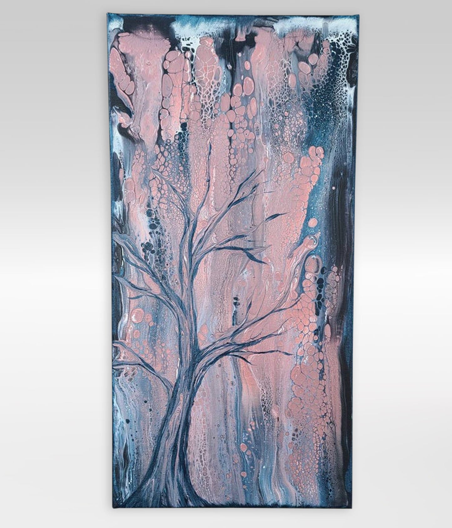 Tree Of Hope – 10 x 20 Acrylic Pour Painting On Canvas